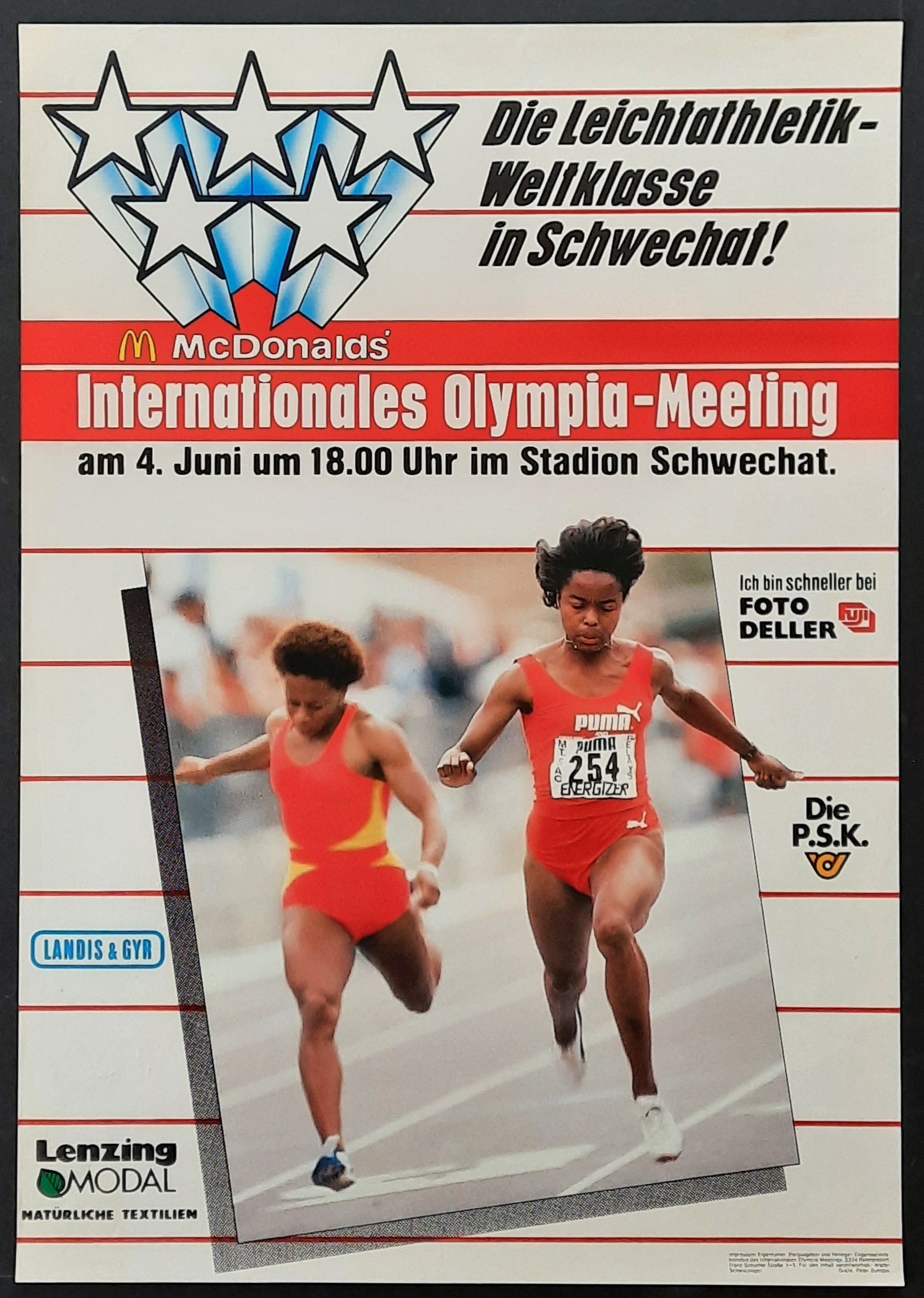 INTERNATIONAL ATHLETICS OLYMPIA MEETING 198X Schwechat Vienna Austria 42x59 (1) 1
