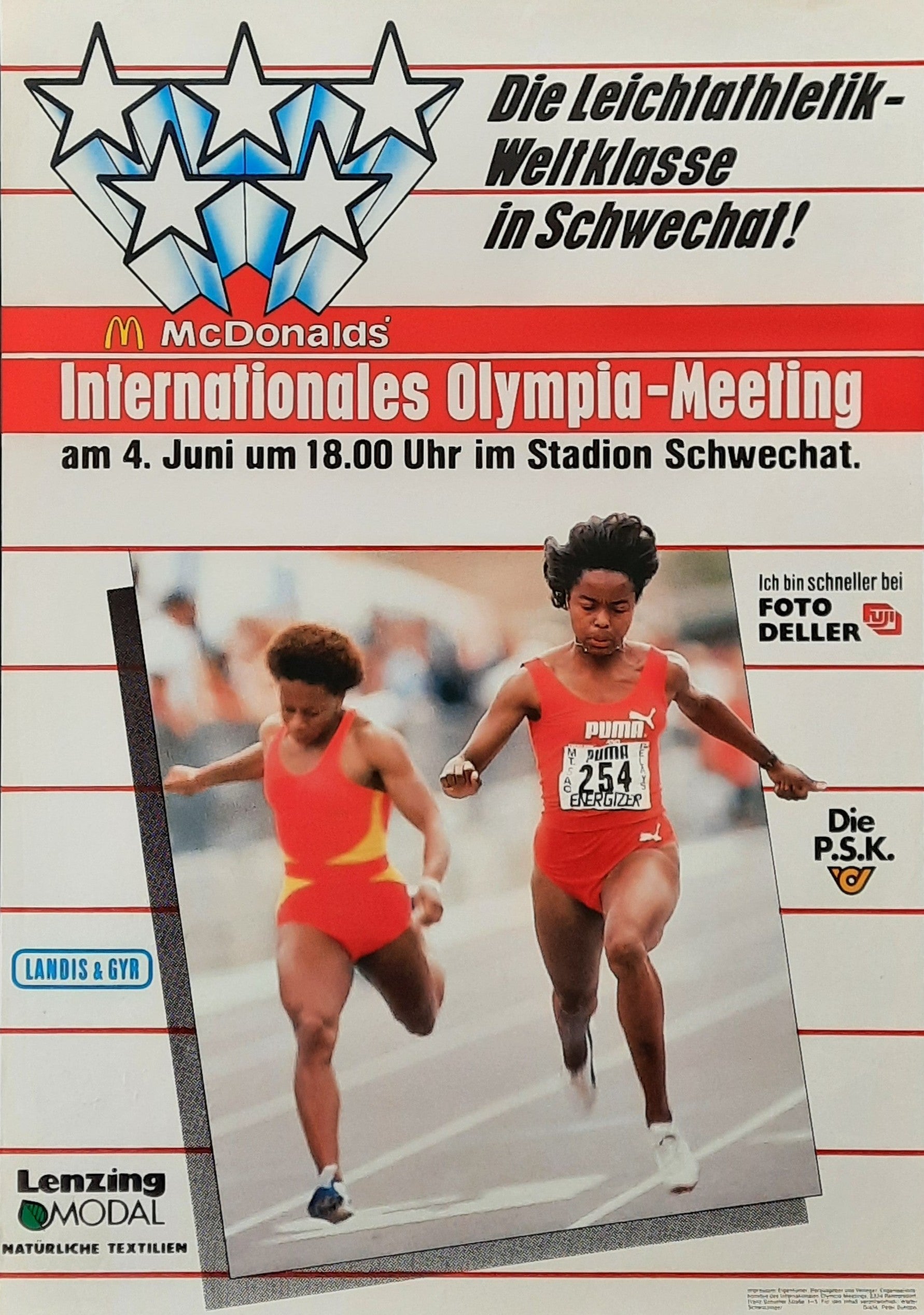 INTERNATIONAL ATHLETICS OLYMPIA MEETING 198X Schwechat Vienna Austria 42x59 (1) 1