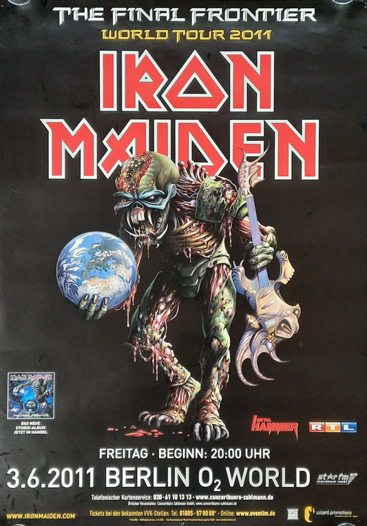 IRON MAIDEN Original Concert Poster June 3, 2011 Berlin Germany