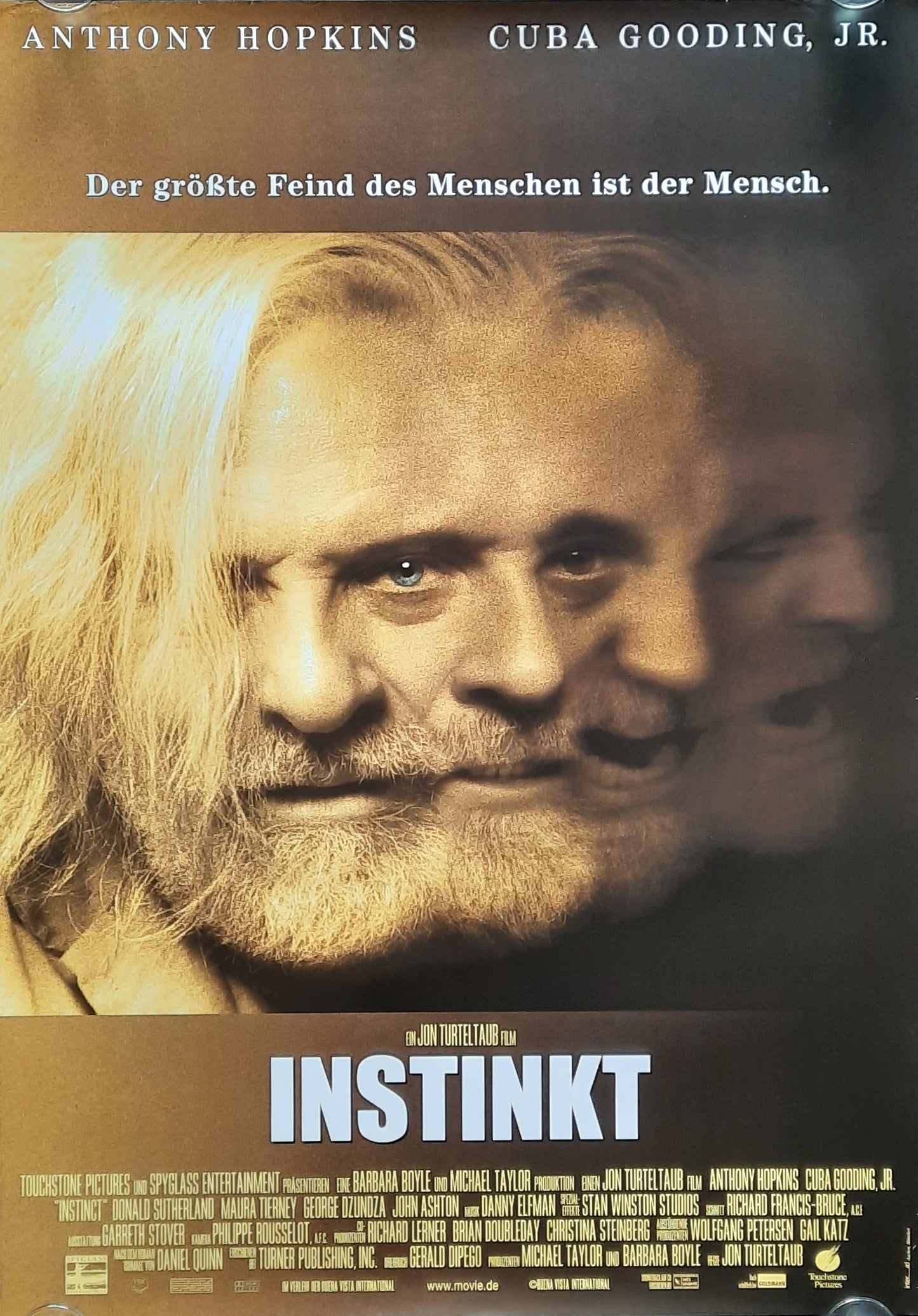 ISHMAEL Original Movie Poster 1999 Hopkins Gooding German 1-Sheet ROLLED 1