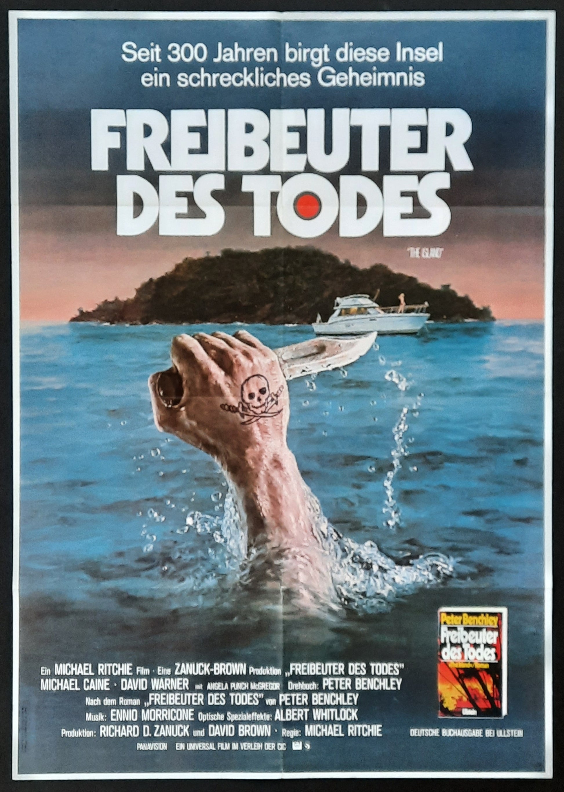 ISLAND Original Movie Poster 1980 Michael Caine German 1-Seet