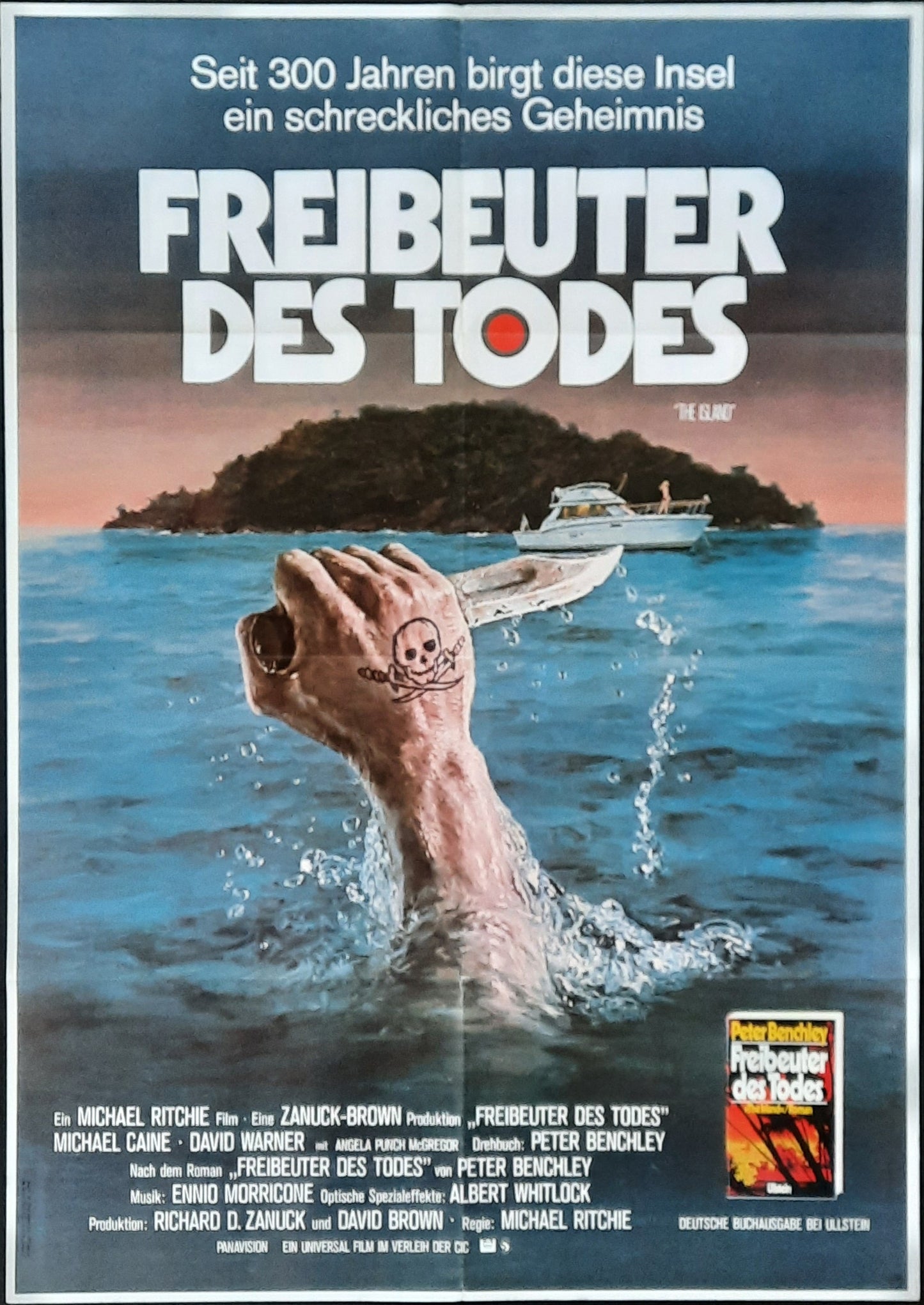 ISLAND Original Movie Poster 1980 Michael Caine German 1-Seet