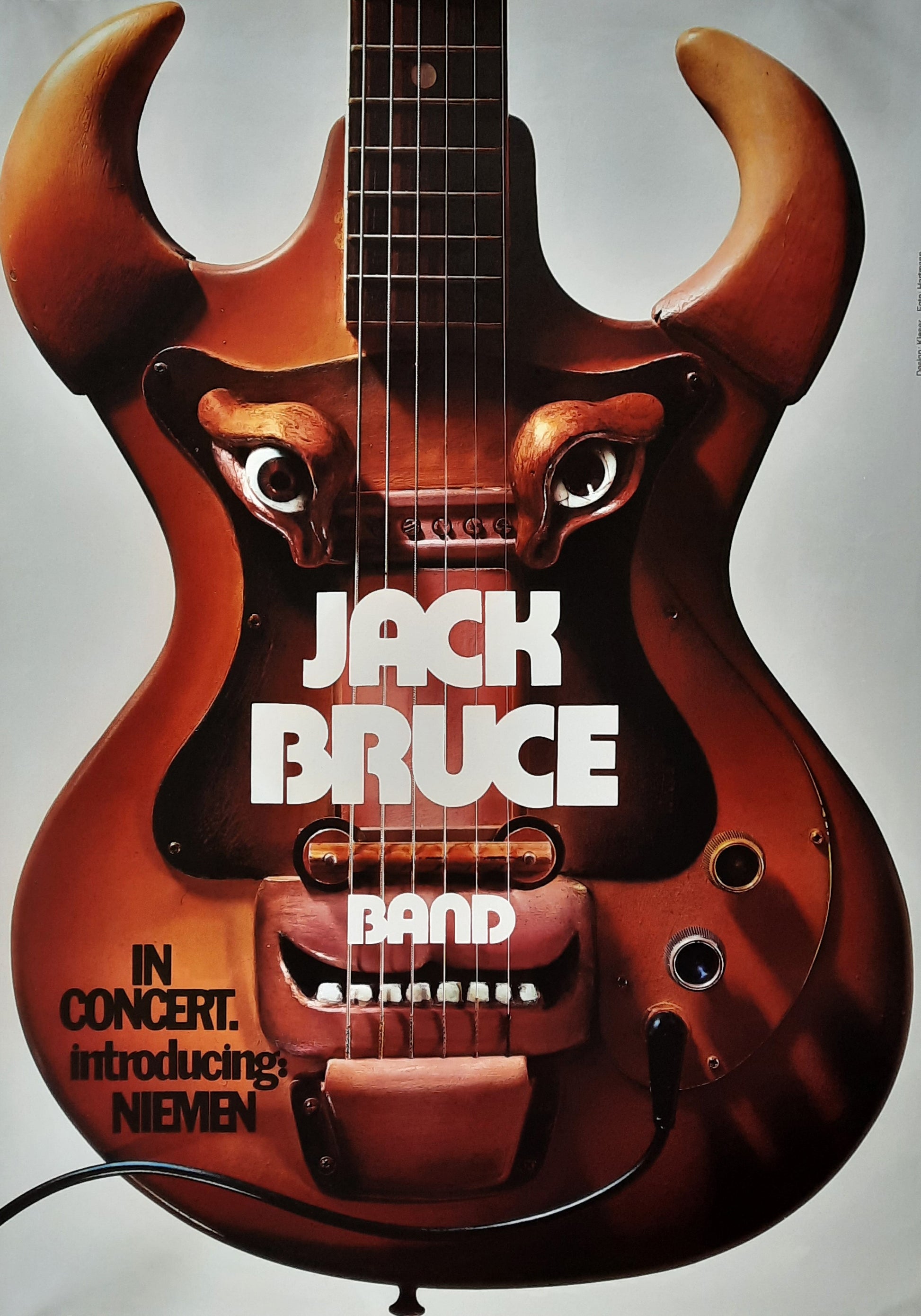 JACK BRUCE (CREAM) 1974 Tour Poster Germany by Kieser RARE!!