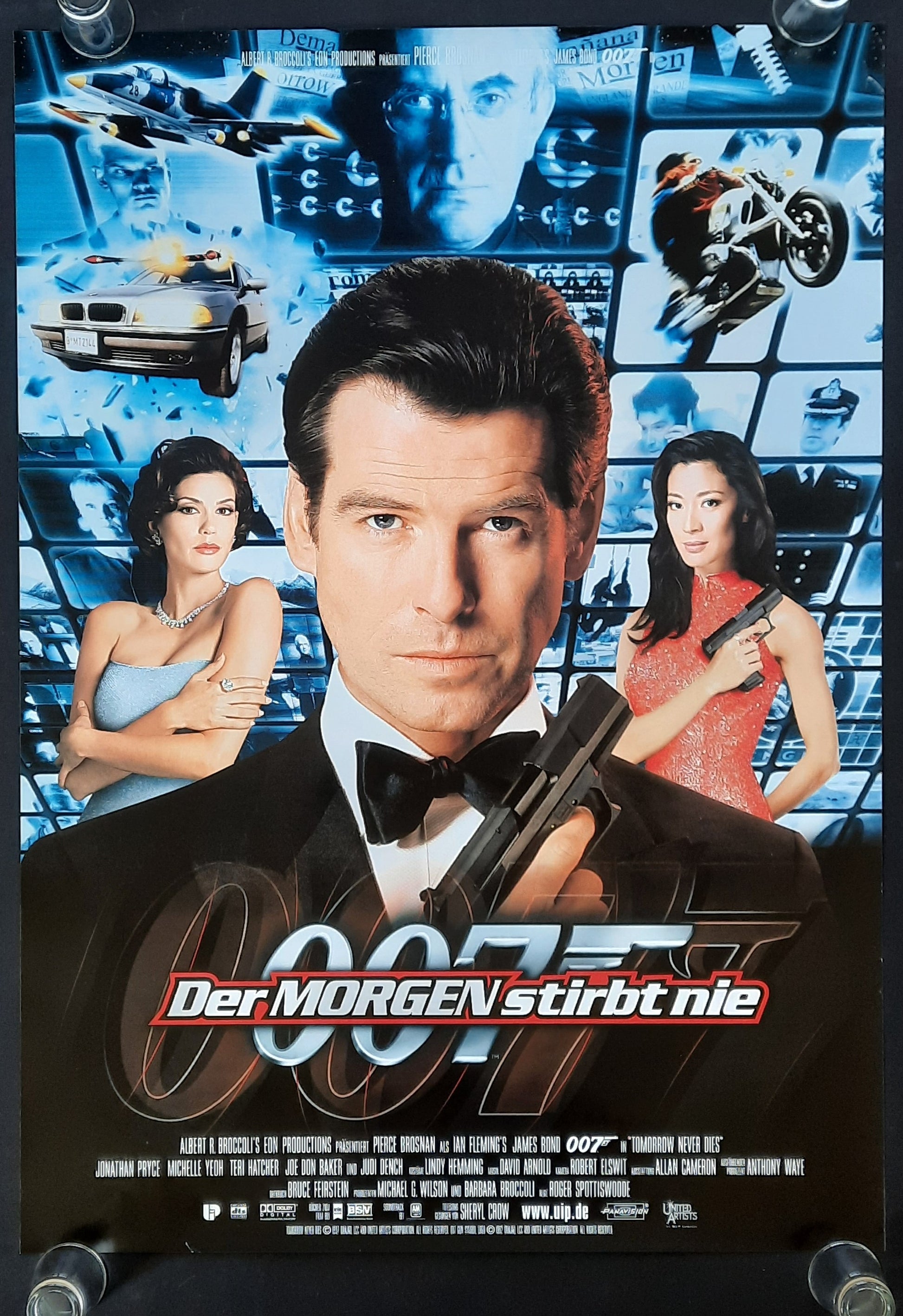 JAMES BOND Tomorrow Never Dies Original Movie Poster 1997 Brosnan German 1-Sheet ROLLED