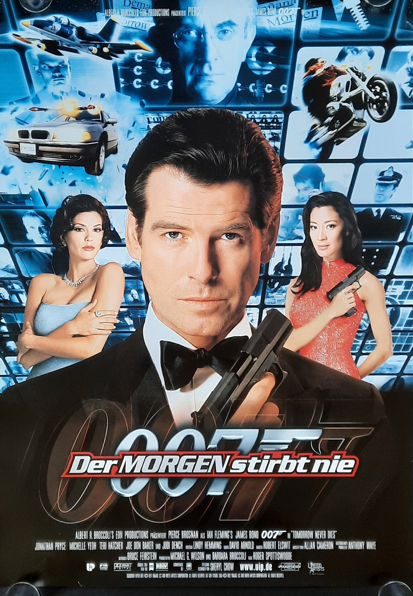 JAMES BOND Tomorrow Never Dies Original Movie Poster 1997 Brosnan German 1-Sheet ROLLED 1