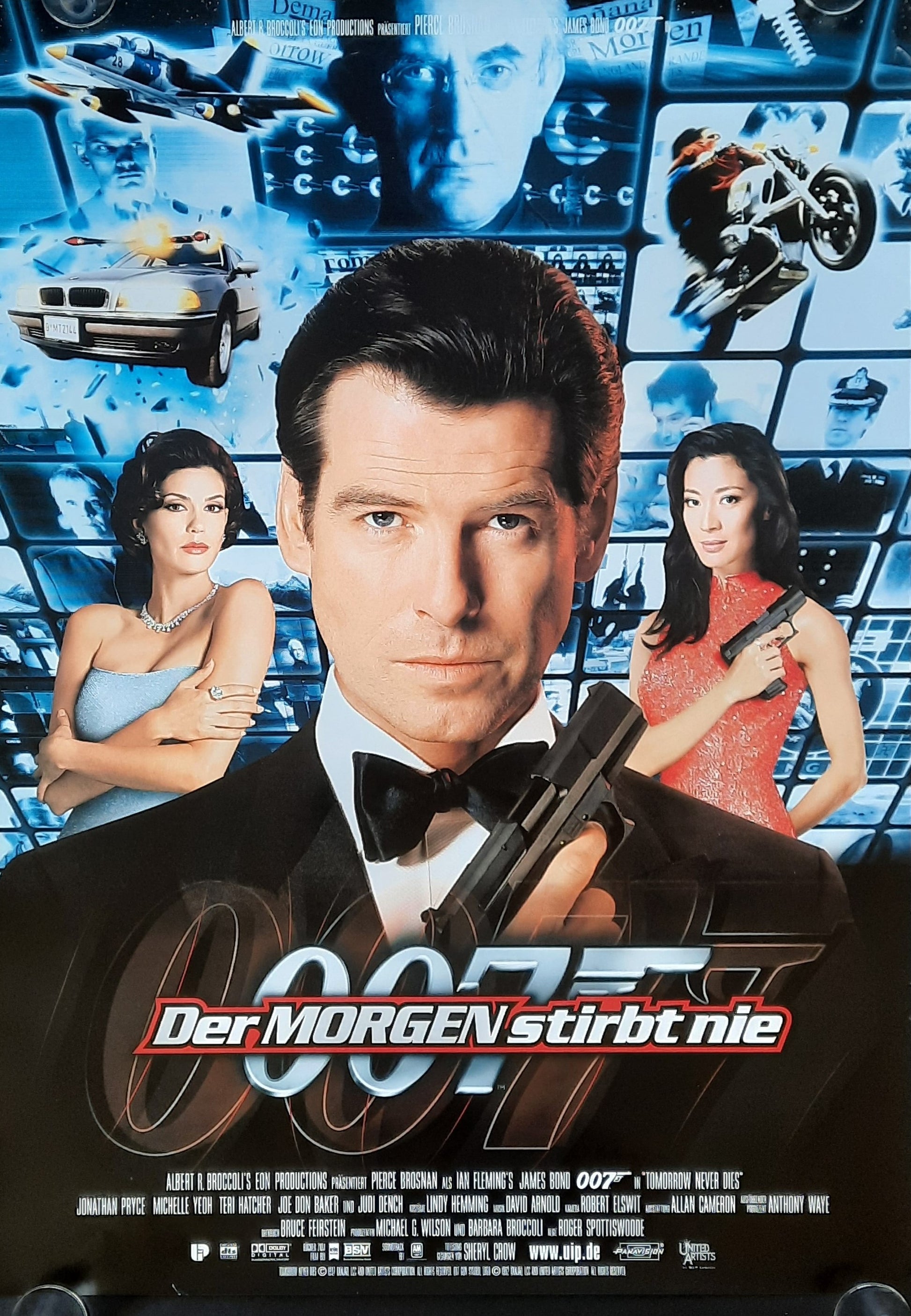 JAMES BOND Tomorrow Never Dies Original Movie Poster 1997 Brosnan German 1-Sheet ROLLED 1