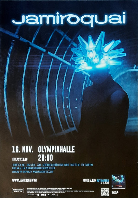 JAMIROQUAI Original Concert Poster November 16 Munich, 2017Germany