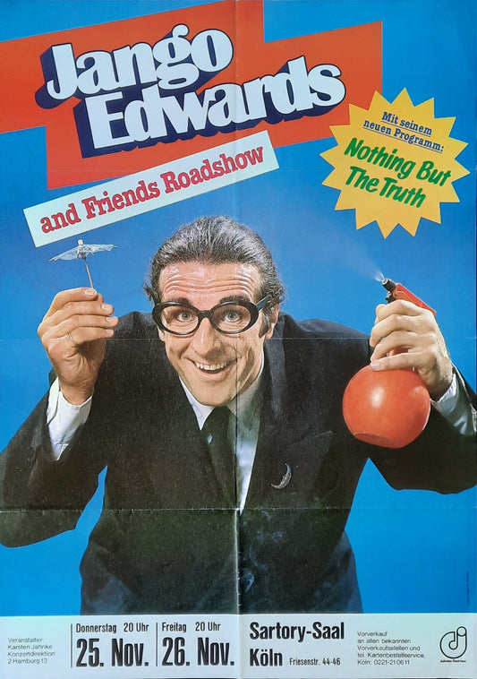 JANGO EDWARDS Original Concert / SHow Poster 1982 Cologne Germany