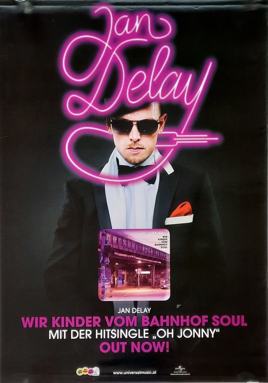 JAN DELAY 2009 Promotion Poster Album "Wir Kinder vom Bahnhof Soul" 1st print