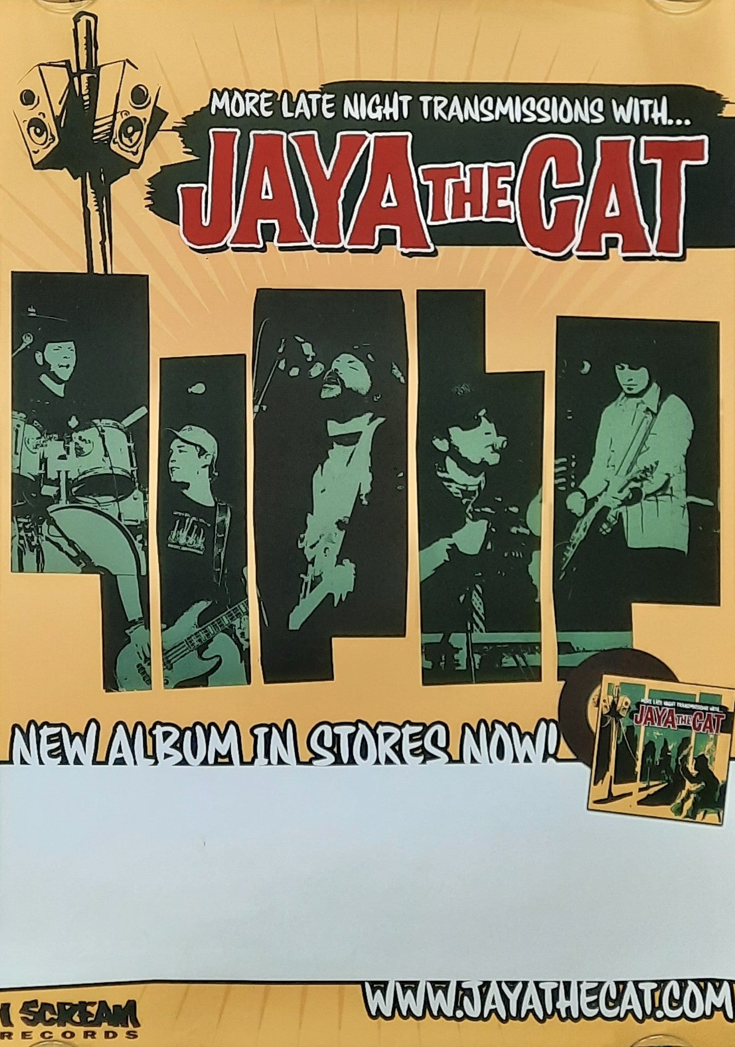 JAYA THE CAT Original Concert Poster 2007 More Late Night...Tour 42x59d (36) 1