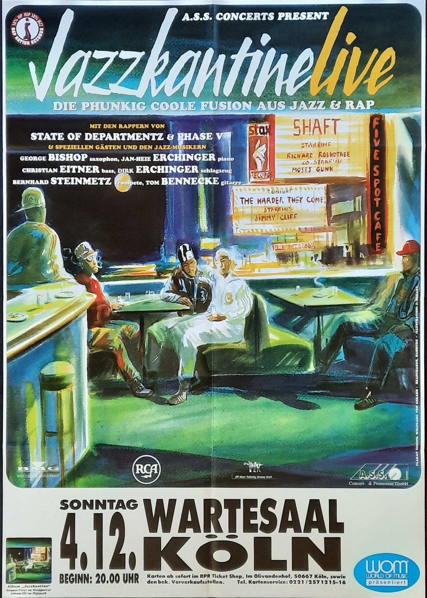 JAZZKANTINE Original Concert Poster December 4, 1994 Cologne Germany