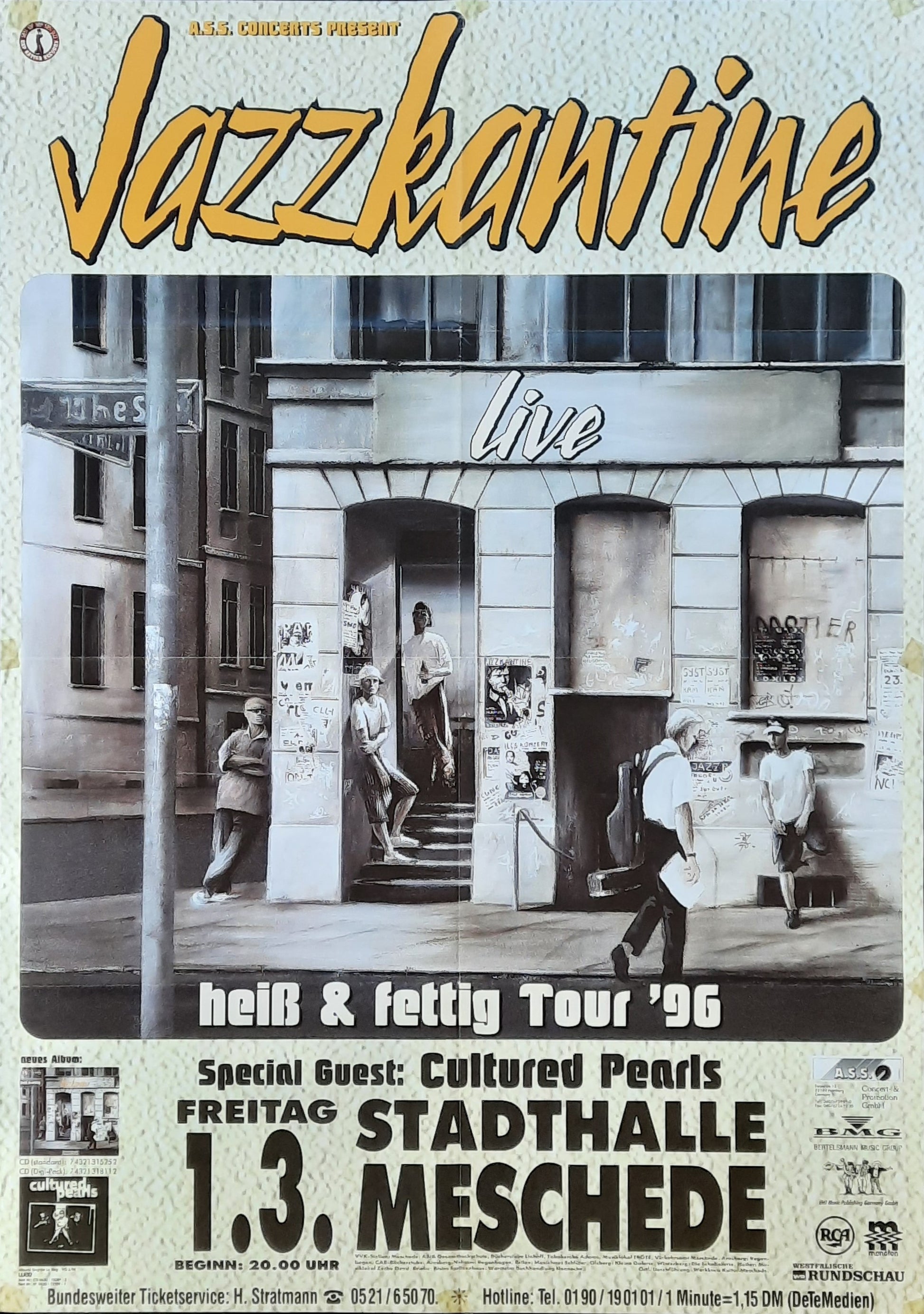 JAZZKANTINE Original Concert Poster March 1, 1996 Meschede Germany