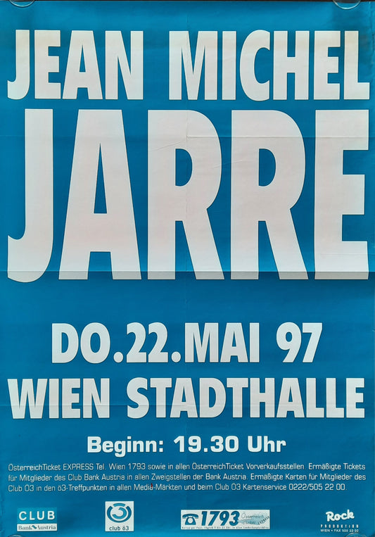 JEAN MICHEL JARRE 1997 Concert Poster May 27th Vienna Austria