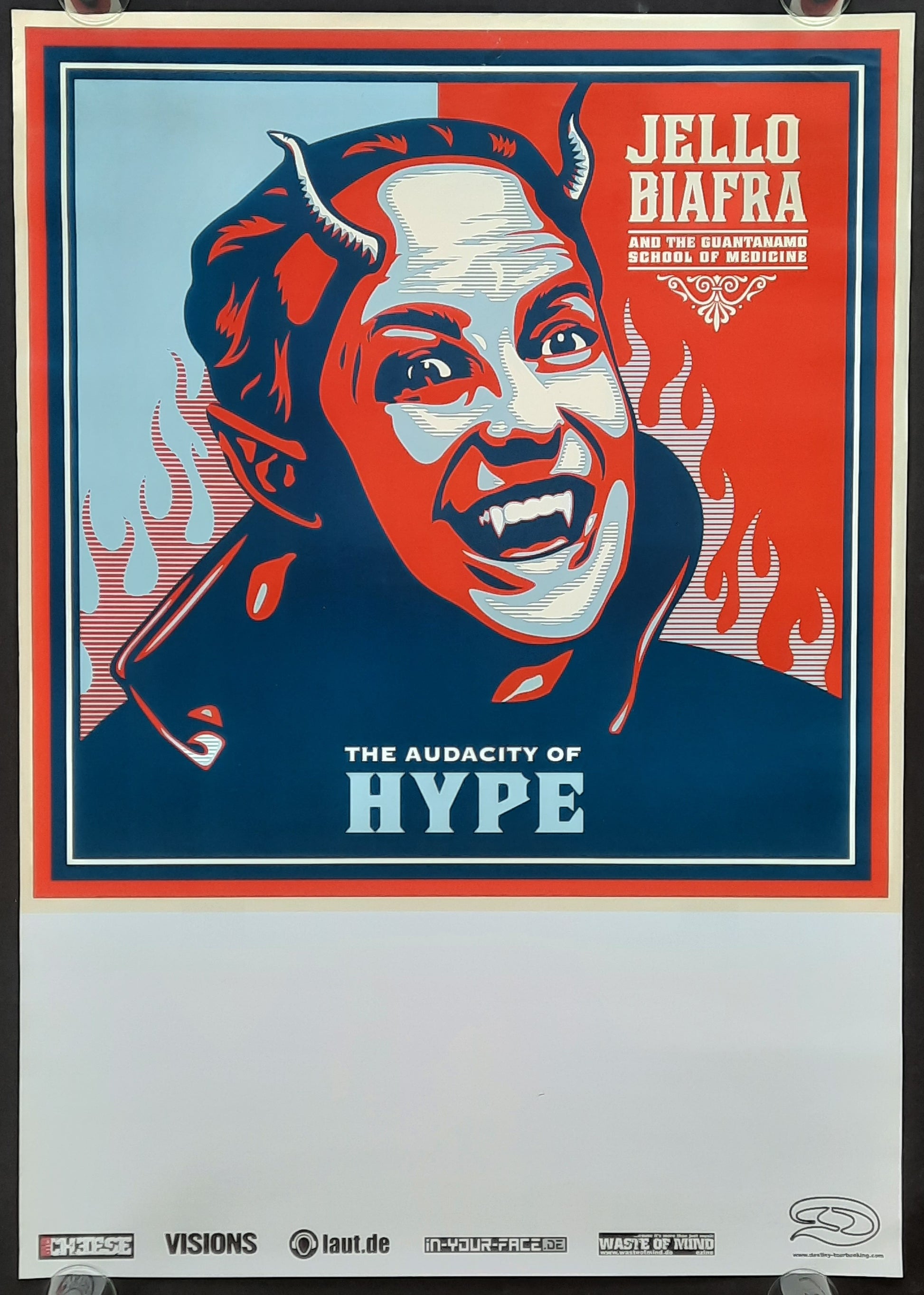 JELLO BIAFRA Original Concert Poster 2009 THE AUDACITY OF HYPE Tour