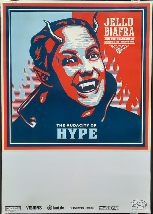 JELLO BIAFRA Original Concert Poster 2009 THE AUDACITY OF HYPE Tour 1
