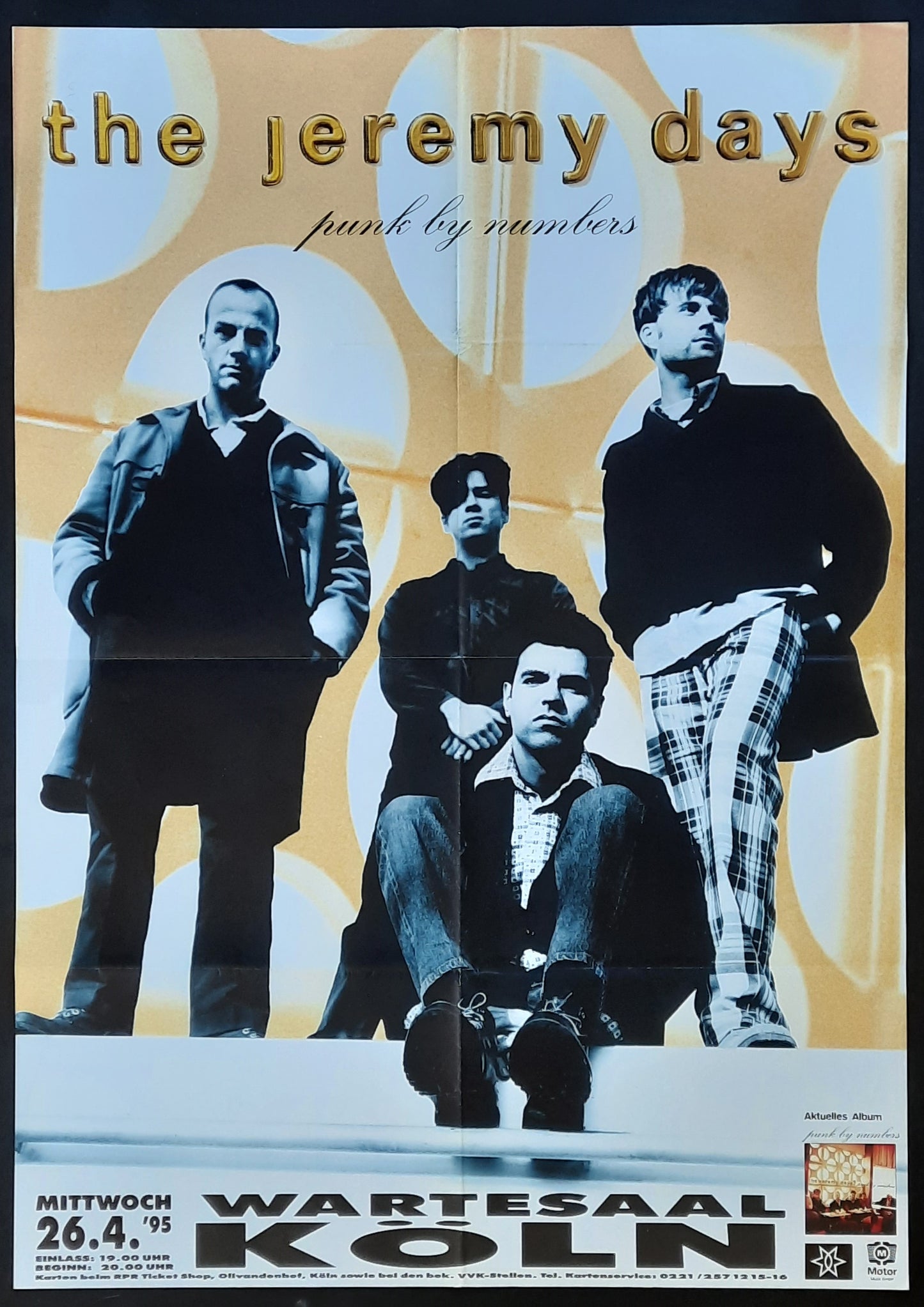 JEREMY DAYS Original Concert Poster April 26, 1994 Cologne Germany