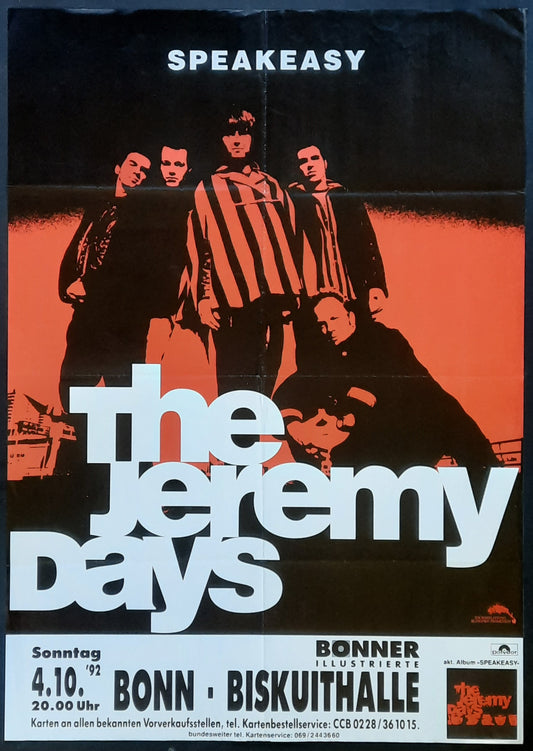 JEREMY DAYS Original Concert Poster October 4, 1992 Bonn Germany 1