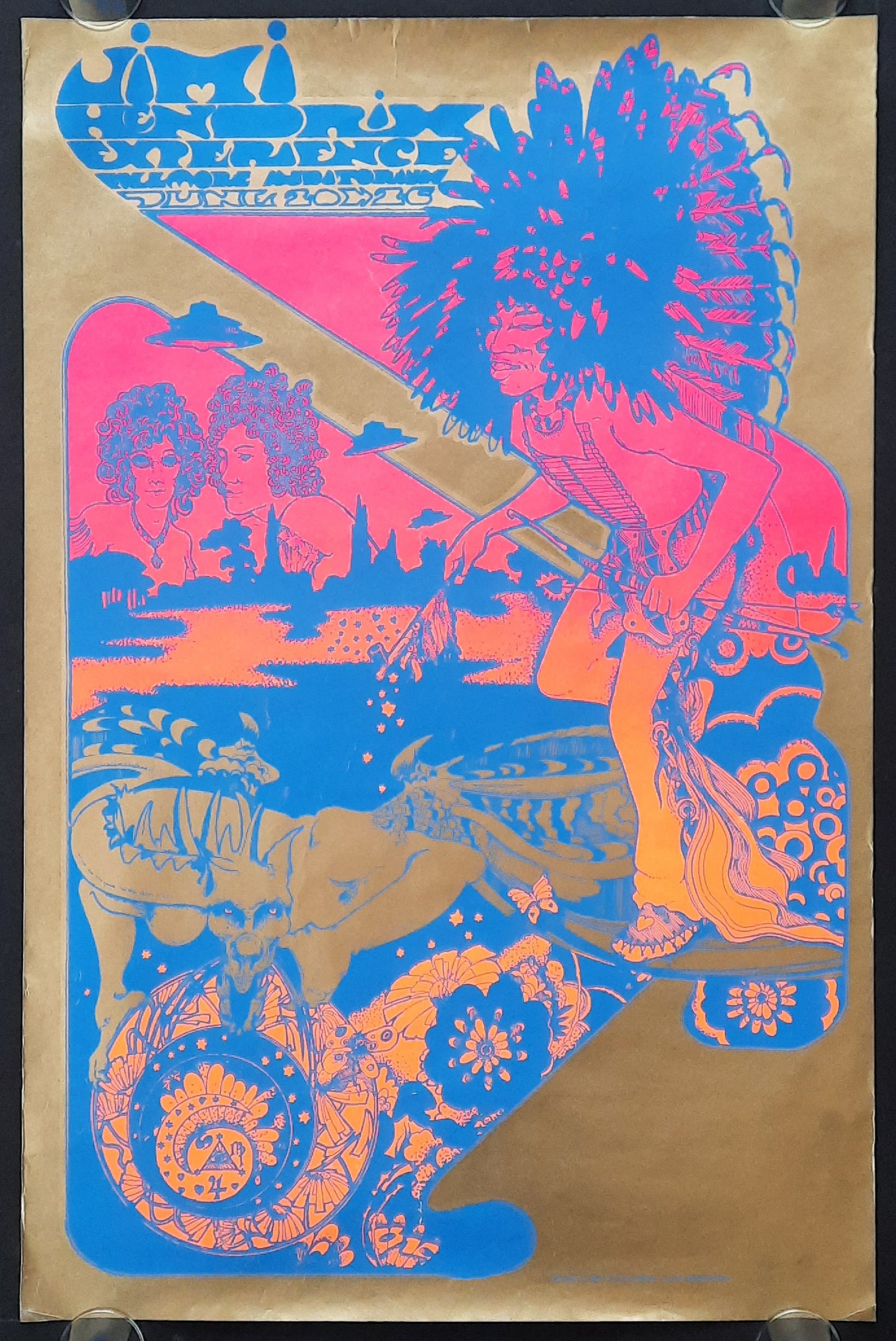JIMI HENDRIX 1967 Hapshash U.K. Fillmore Head Shop Poster 5