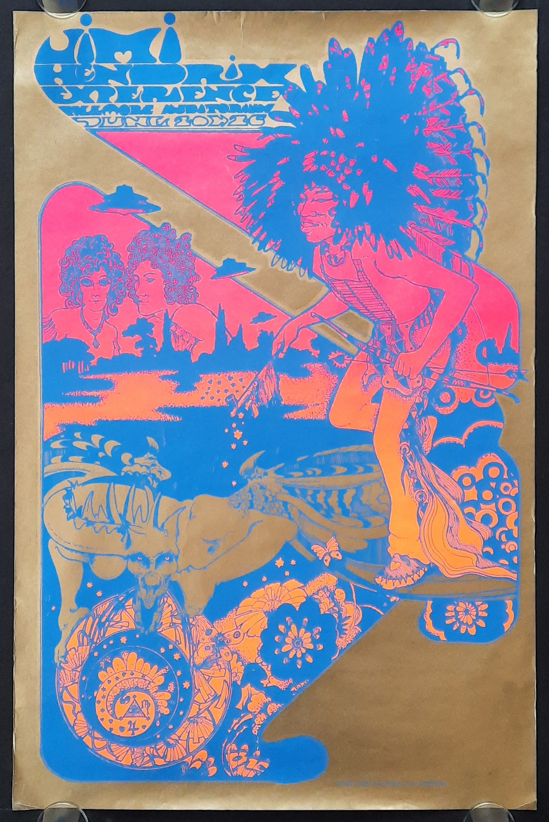 JIMI HENDRIX 1967 Hapshash U.K. Fillmore Head Shop Poster 5