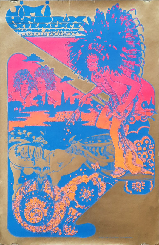 JIMI HENDRIX 1967 Hapshash U.K. Fillmore Head Shop Poster 5
