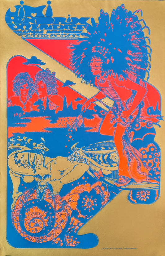 JIMI HENDRIX 1967 Hapshash U.K. Fillmore Head Shop Poster