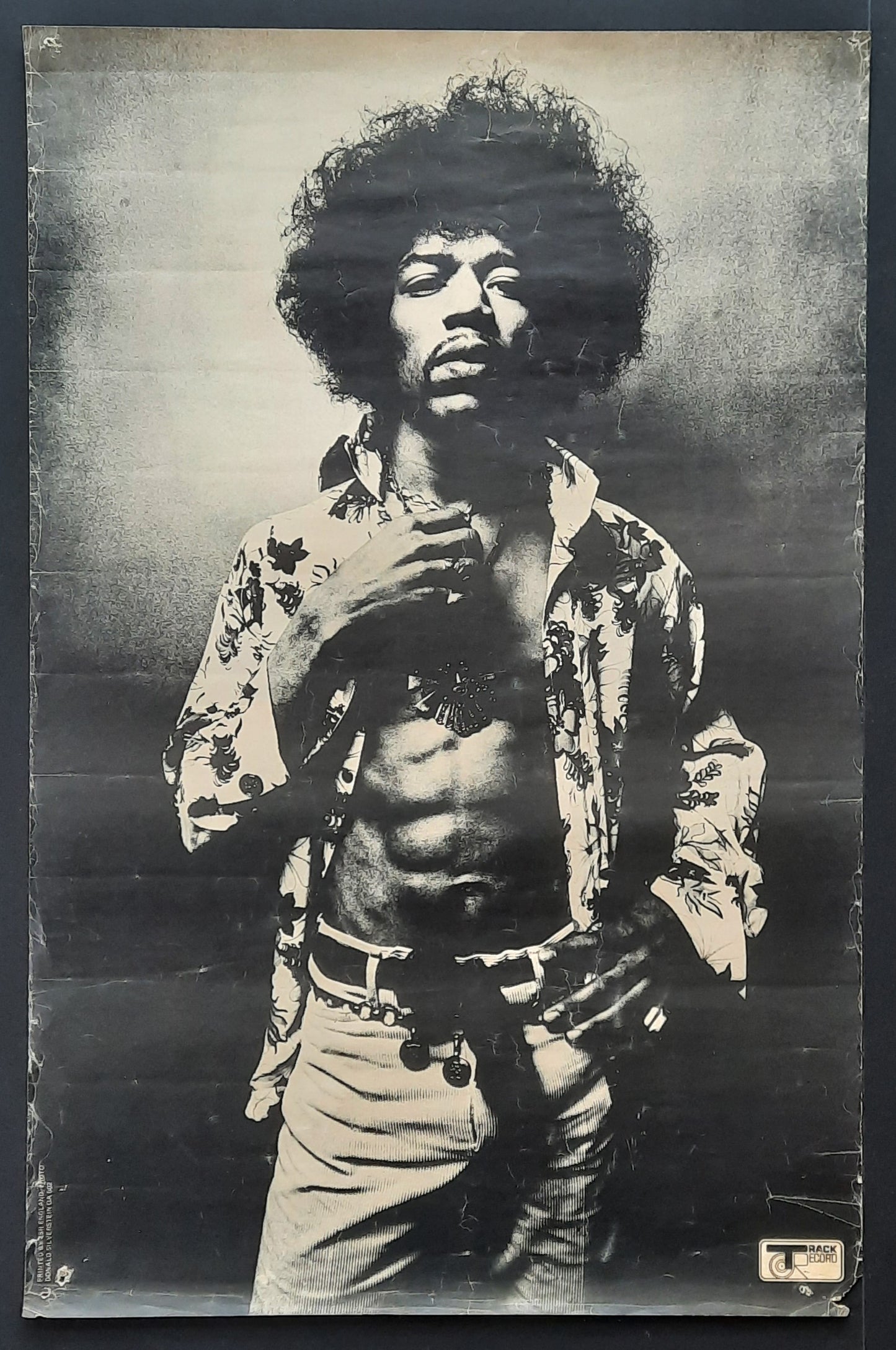 JIMI HENDRIX Original Promotion Poster TRACK RECORDS OA502