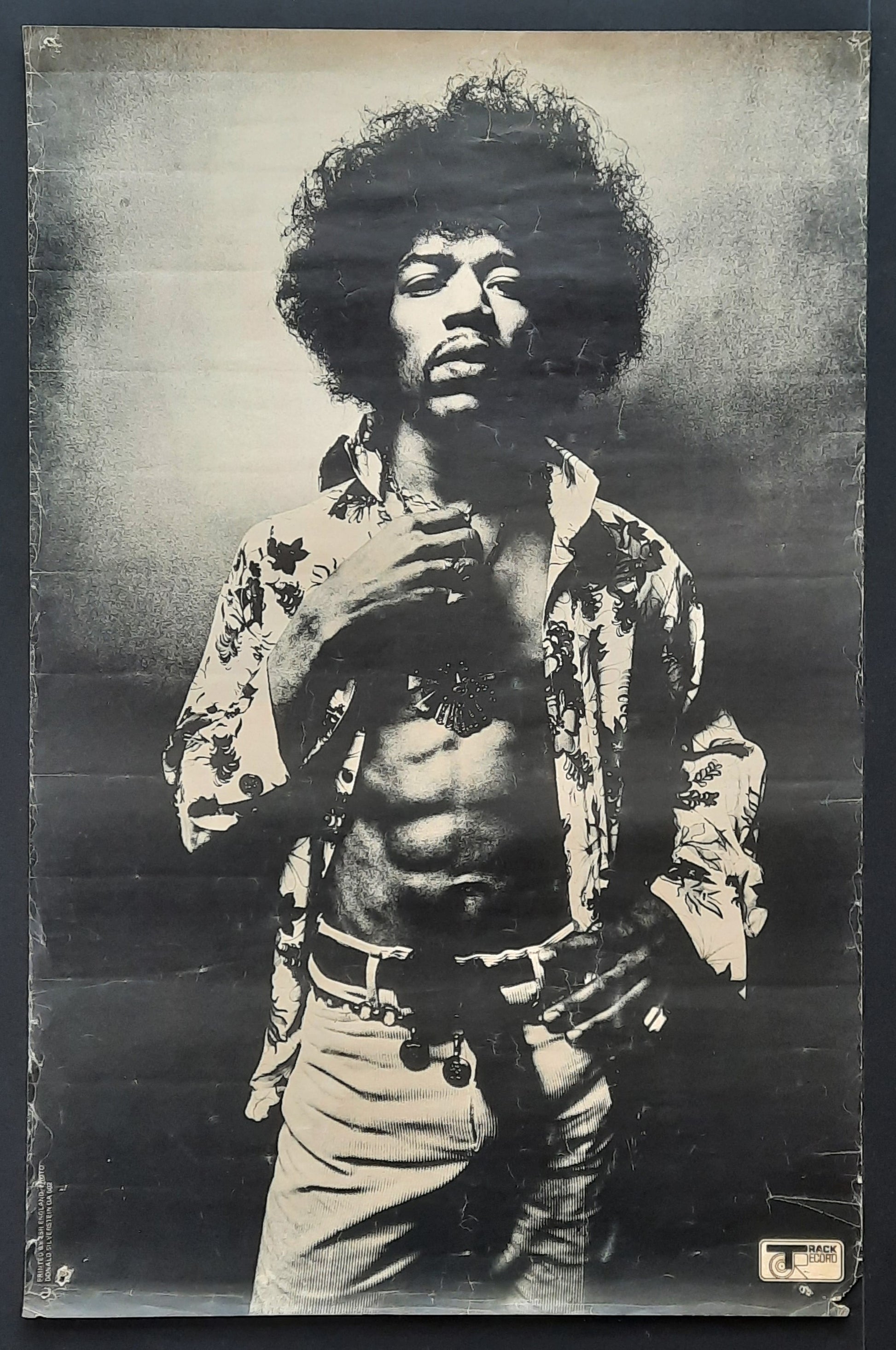 JIMI HENDRIX Original Promotion Poster TRACK RECORDS OA502
