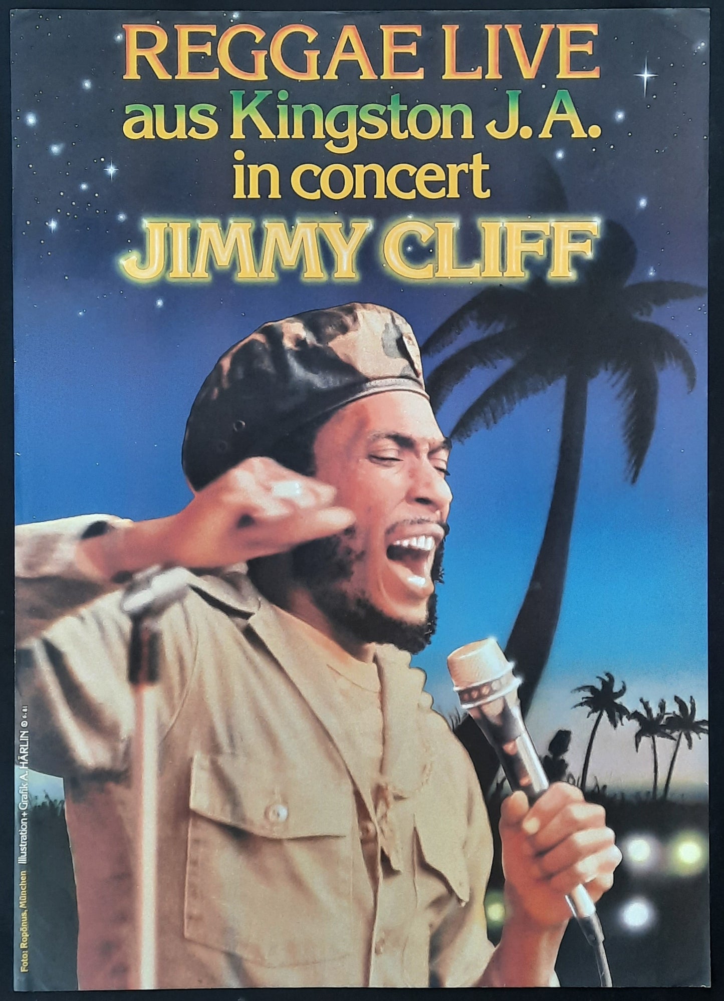 JIMMY CLIFF Original Concert Poster 1981 Germany 1