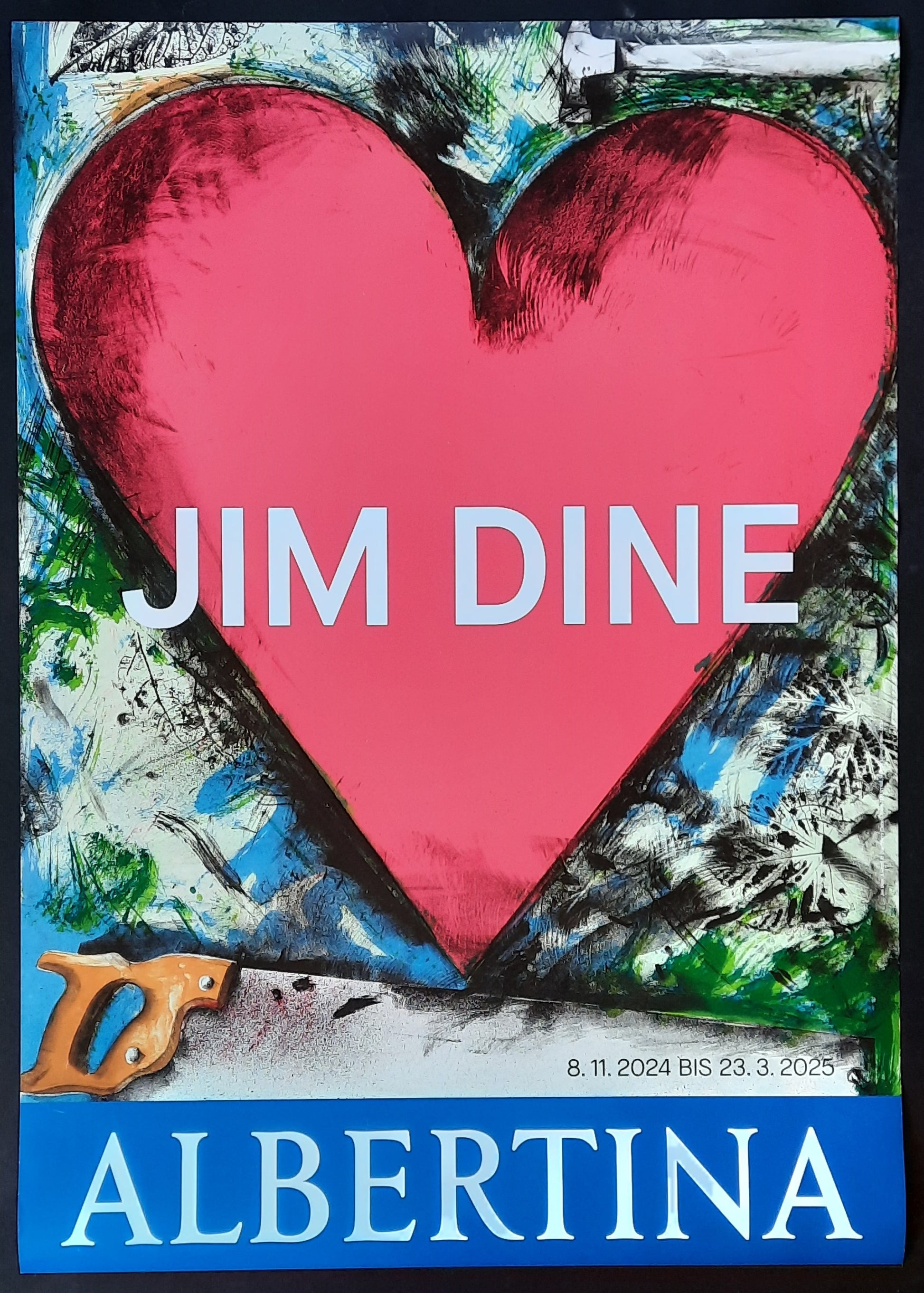 JIM DINE Original Exhibition Poster 2025 Albertina Vienna Austria I