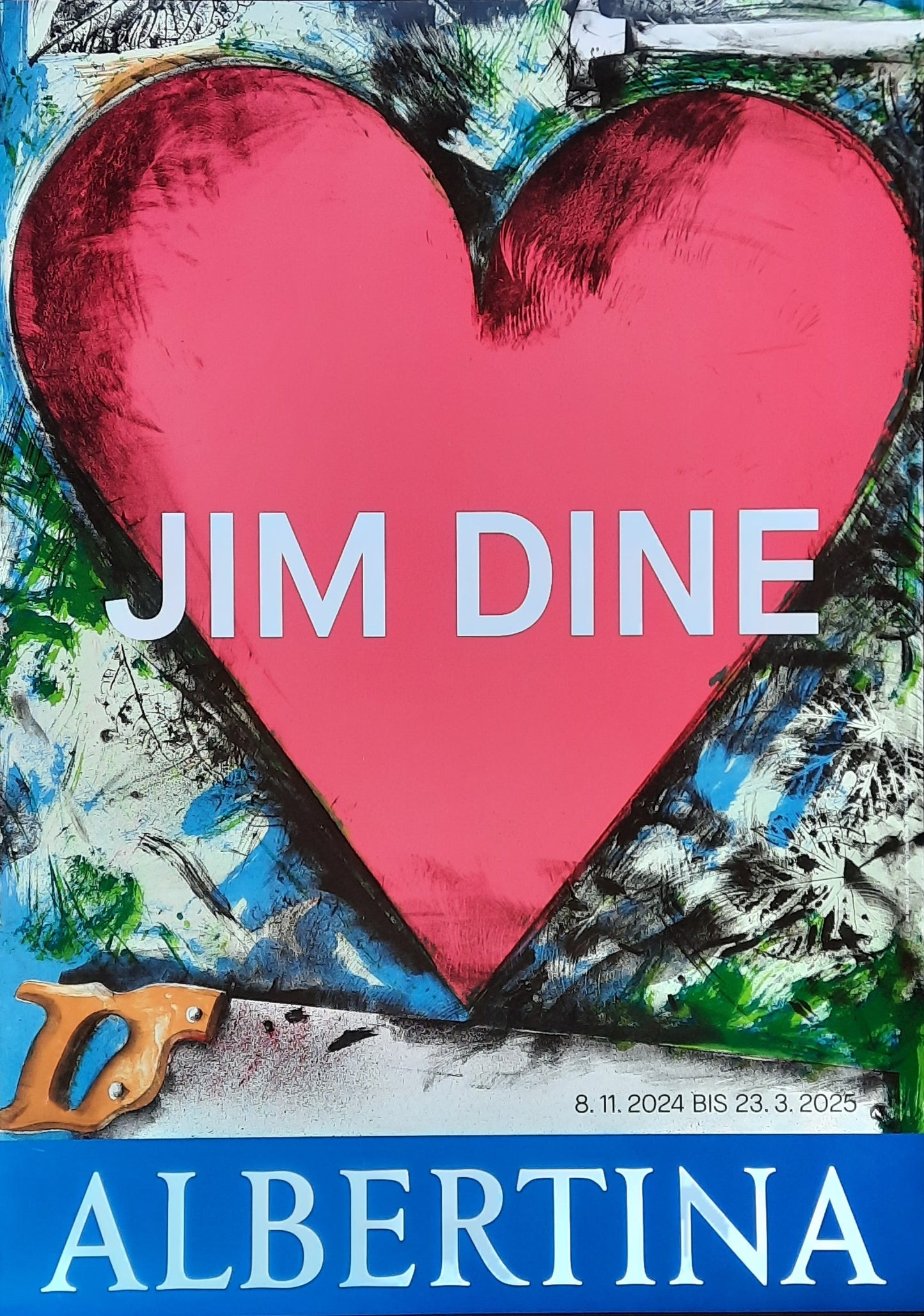 JIM DINE Original Exhibition Poster 2025 Albertina Vienna Austria I
