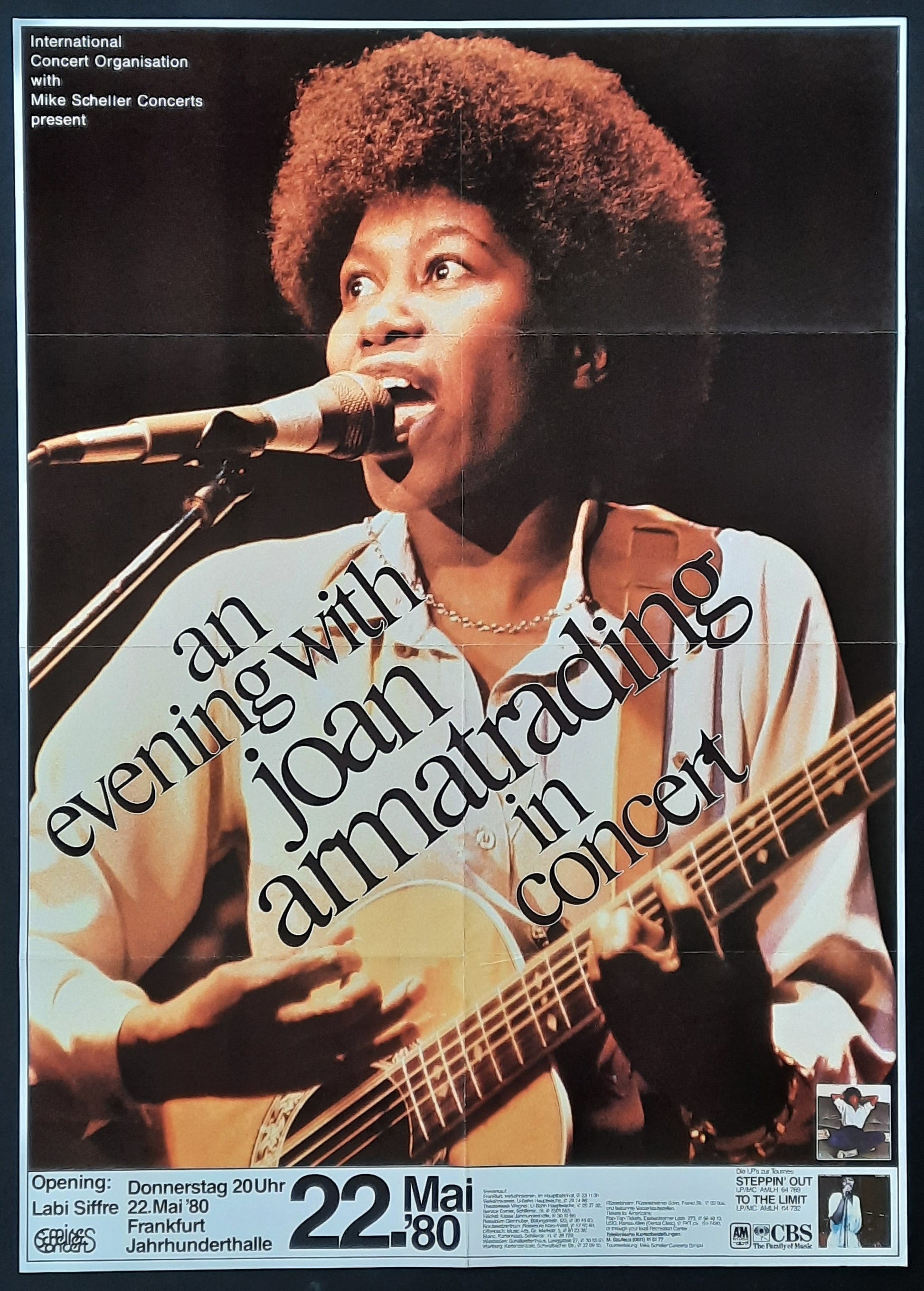 JOAN ARMATRADING Original Concert Poster May 22, 1980 Frankfurt Germany 1