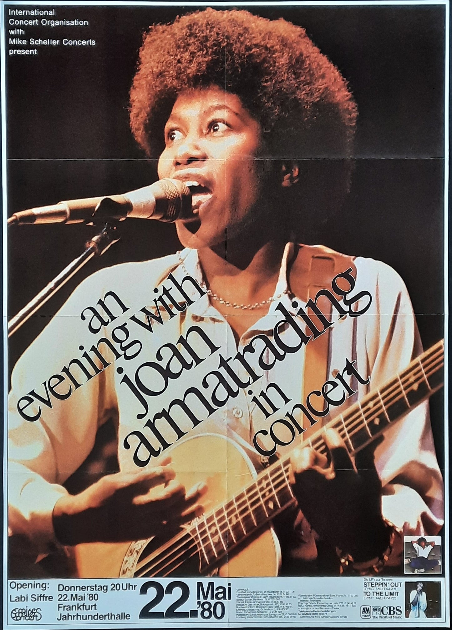 JOAN ARMATRADING Original Concert Poster May 22, 1980 Frankfurt Germany 1