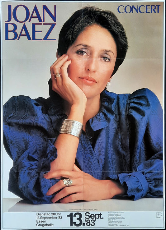 JOAN BAEZ Original Concert Poster September 13, 1983 Essen Germany 1