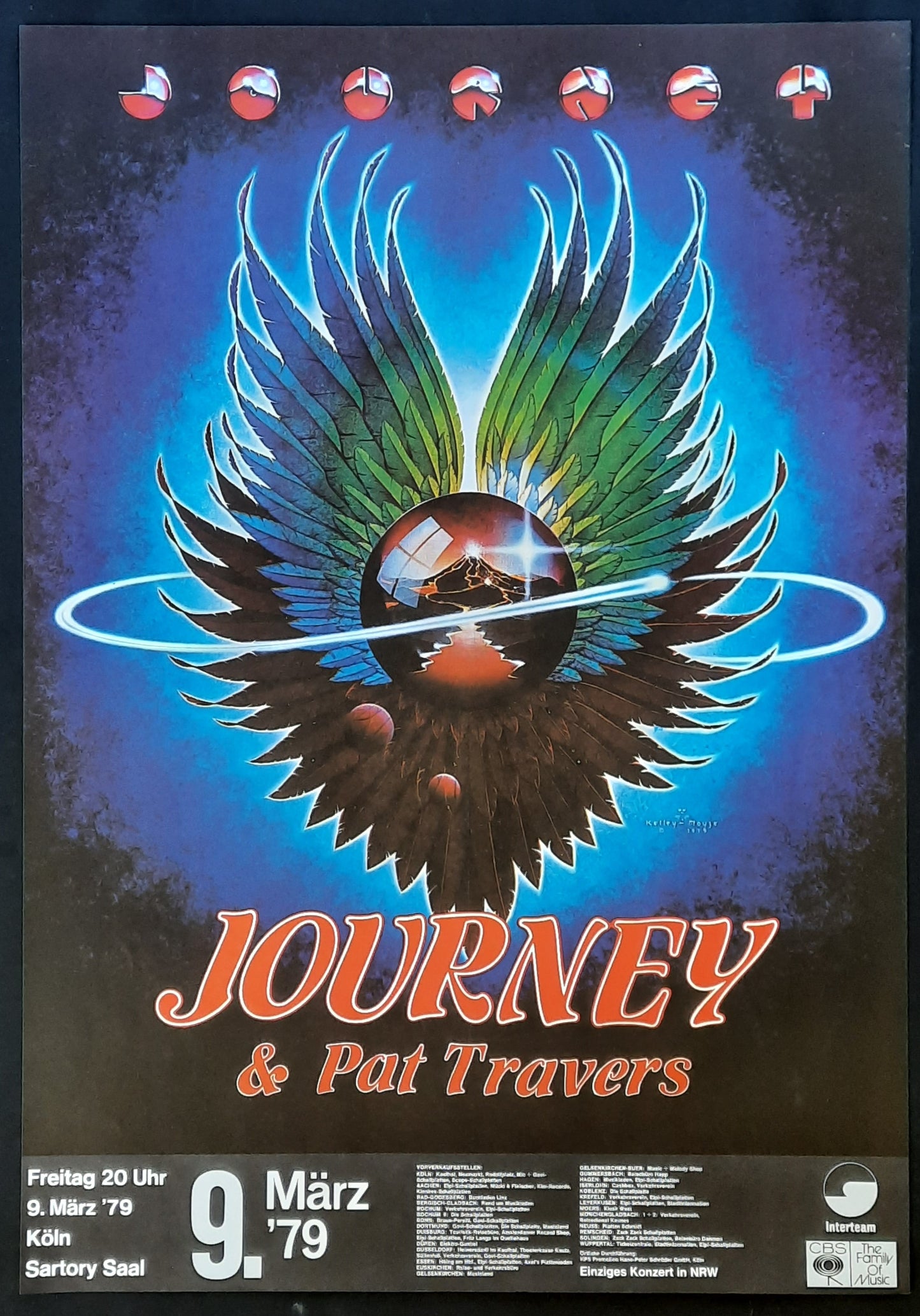 JOURNEY Original Concert Poster March 9, 1979 Cologne Germany