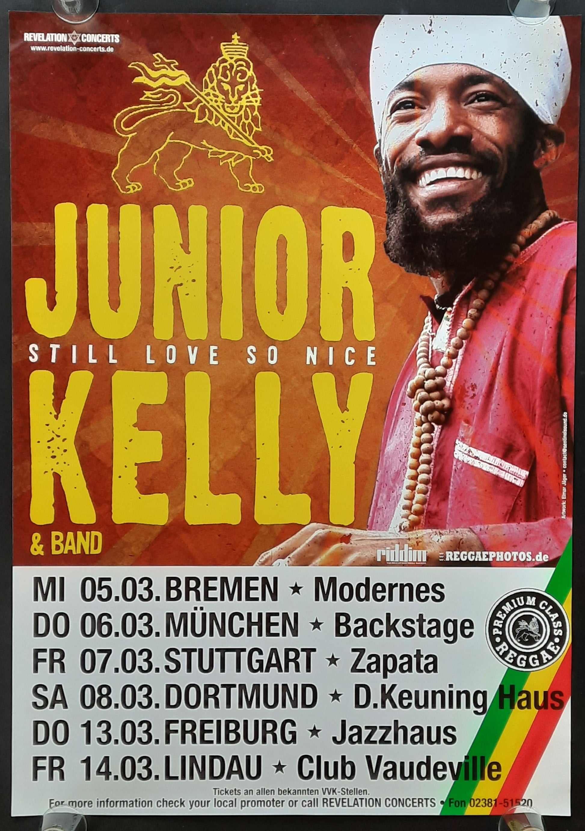 JUNIOR KELLY Original Concert Poster 2001 Germany