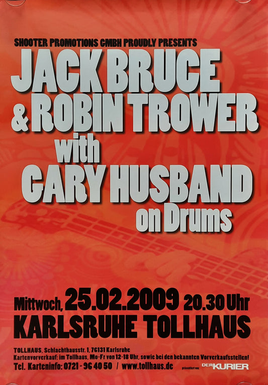 Jack Bruce 2009 Concert Poster Feb 25th Karlsruhe Germany 1st Print