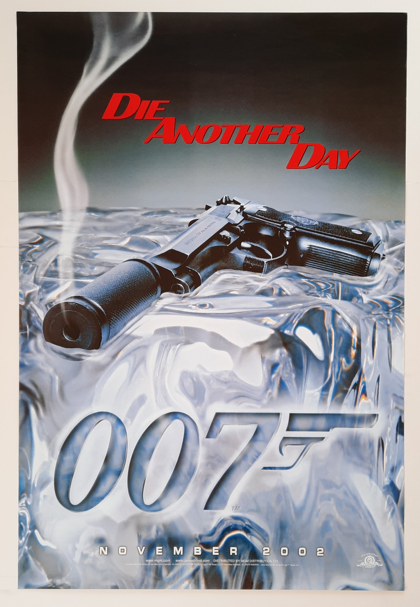 JAMES BOND "Die Another Day" 2002 Teaser-Poster Pierce Brosnan US 1-Sheet Movie Poster  27 x 40 first print ROLLED