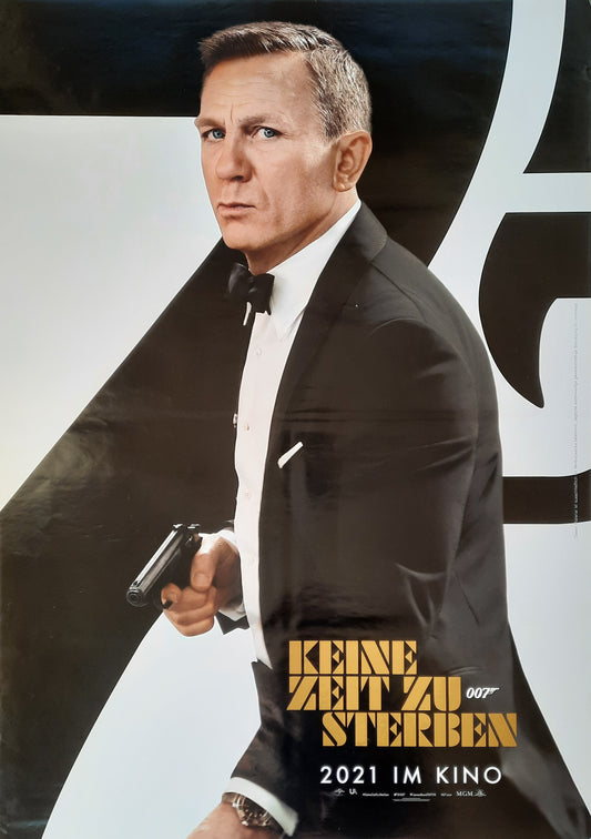 JAMES BOND "No Time to Die" 2021 Poster Daniel Craig German 2-Sheet Movie Teaser-Poster 33 x 46 first print SUBWAY POSTER - ROLLED