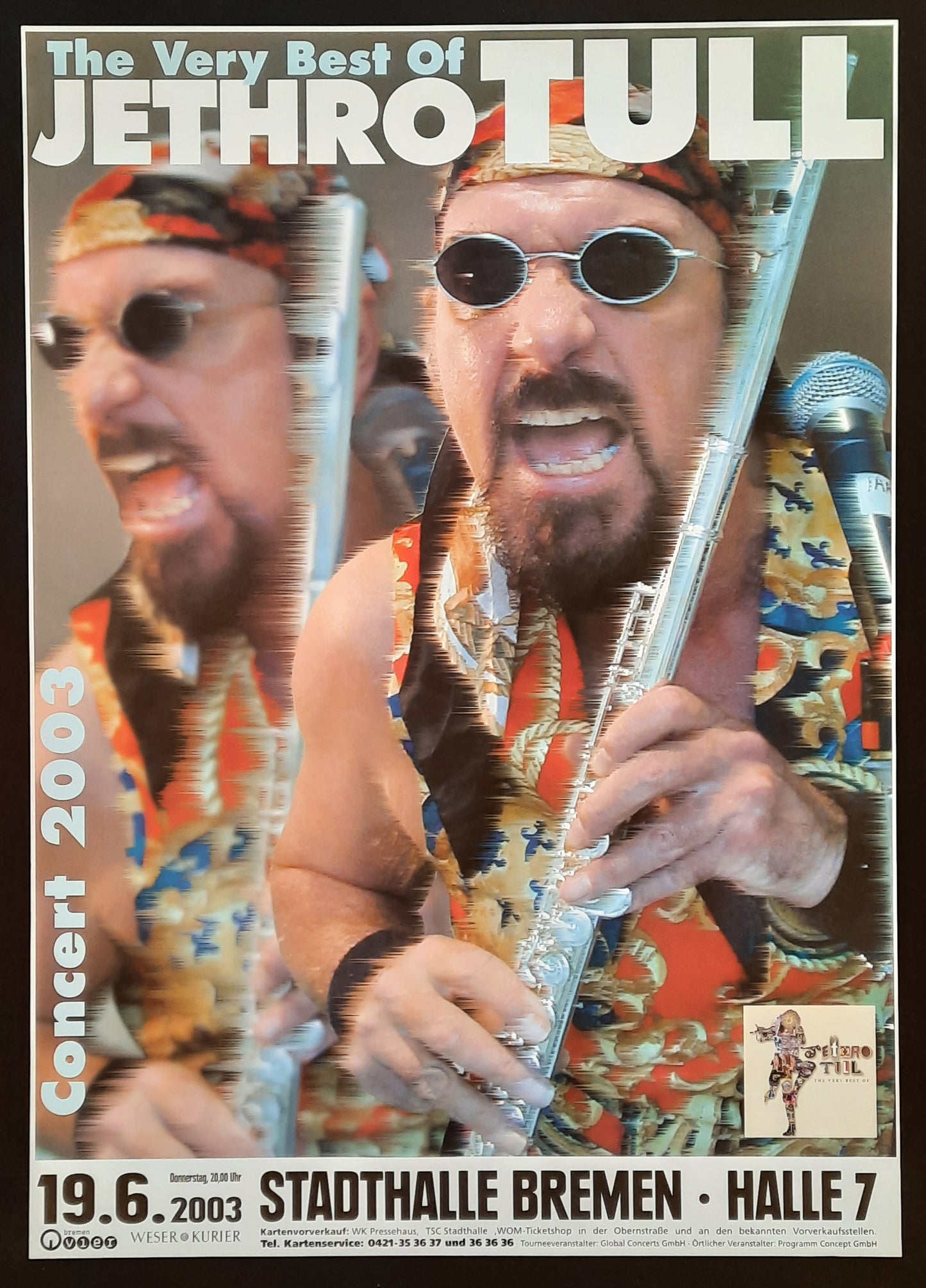 JETHRO TULL 2003 Concert Poster Germany Bremen 1st Print!