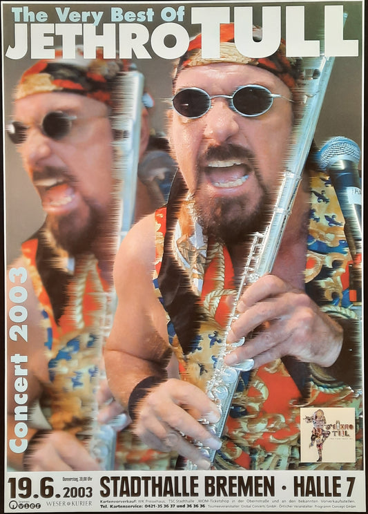 JETHRO TULL 2003 Concert Poster Germany Bremen 1st Print!