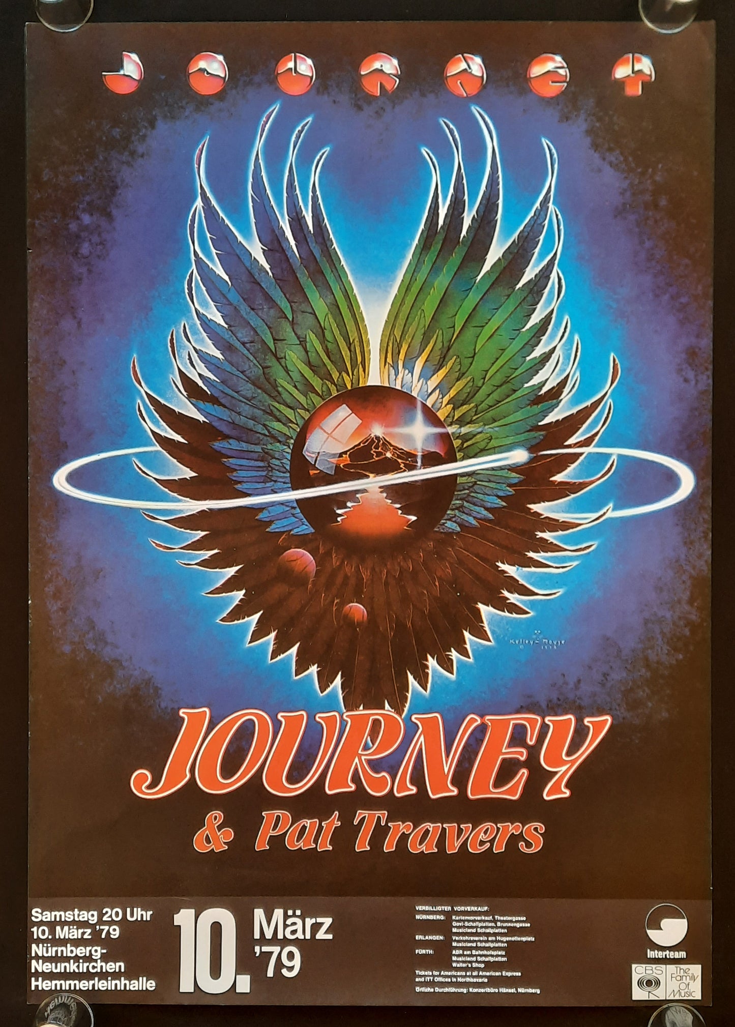 JOURNEY 1979 Concert Poster Mar 10th Nürnberg Germany 1st Print