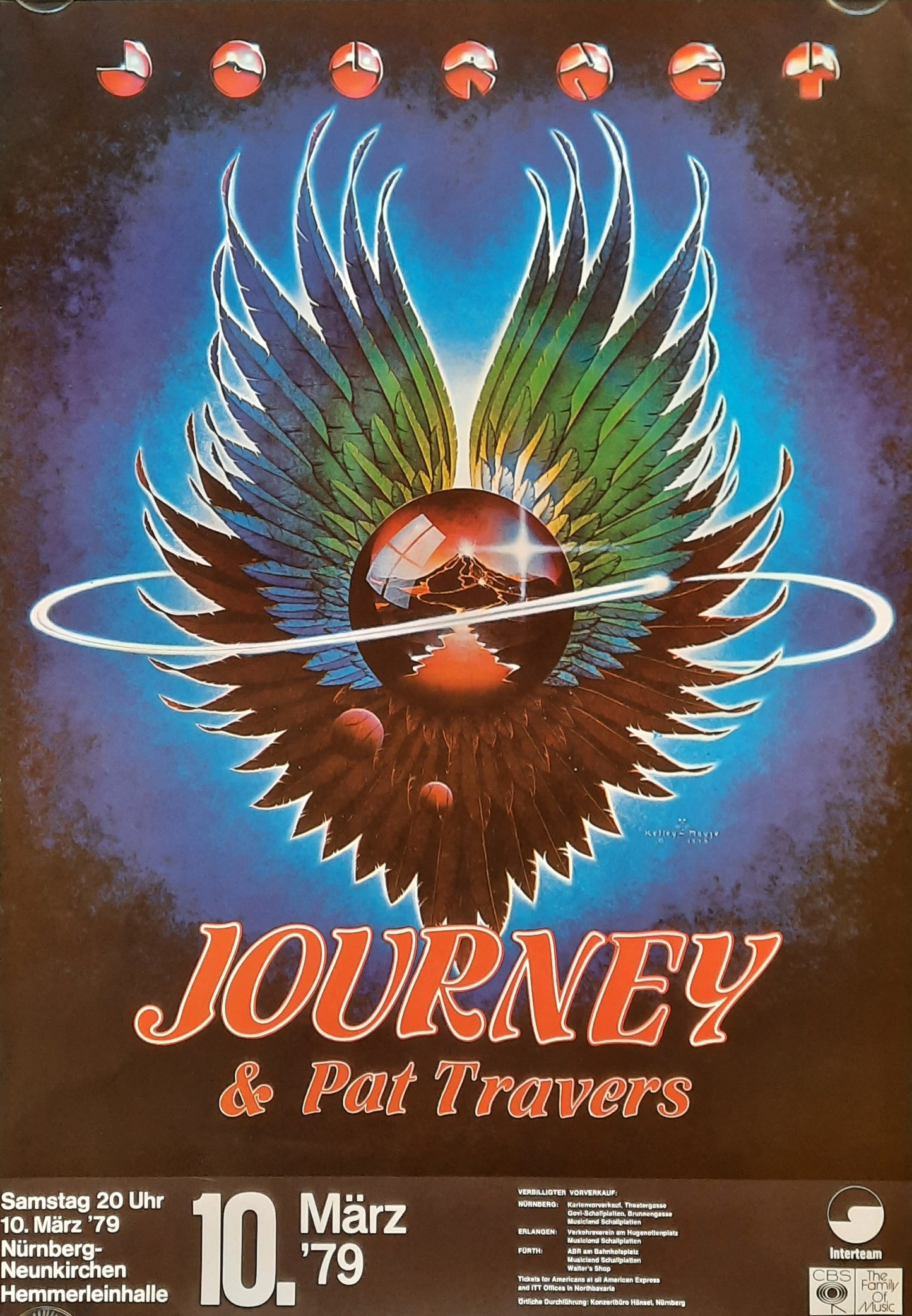 JOURNEY 1979 Concert Poster Mar 10th Nürnberg Germany 1st Print