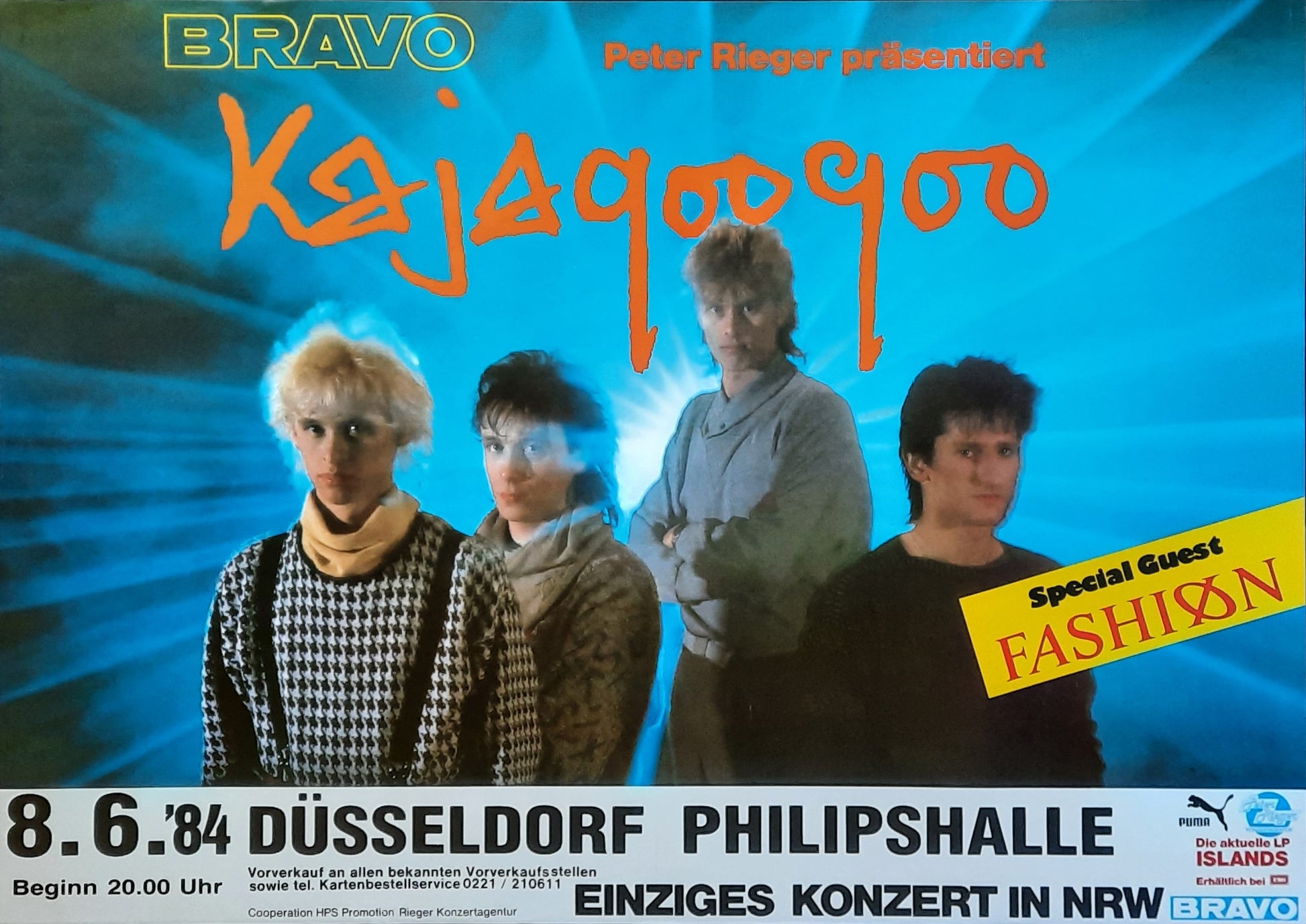KAJAGOOGOO Original Konzert Poster June 8, 1984 Duesseldorf  Germany 1