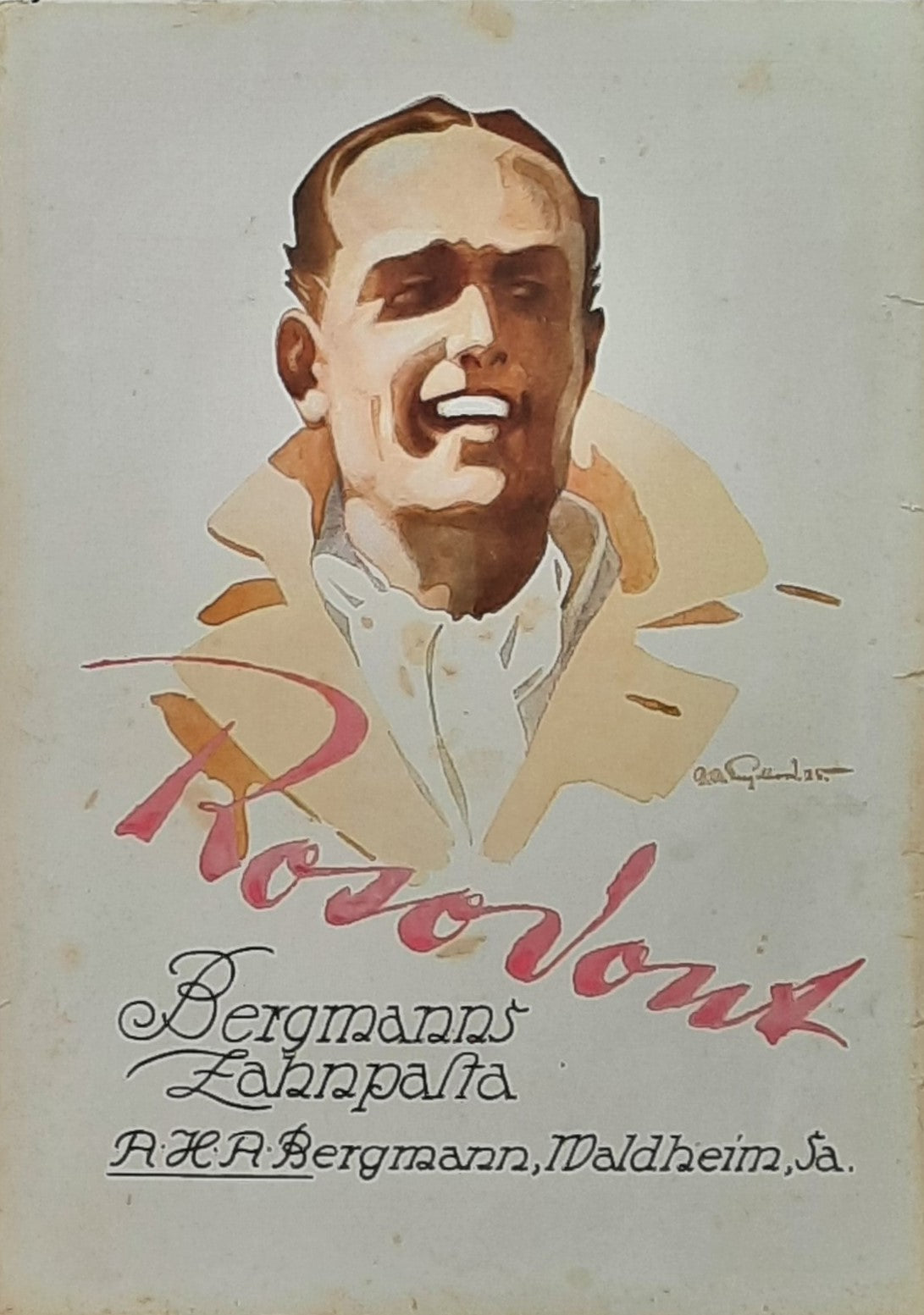 KALODONT 1930 German newspaper ad for Kalodont toothpaste 11 x 15 inch