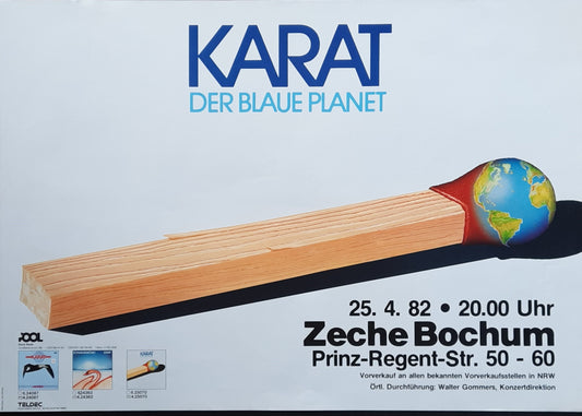 KARAT Original Concert Poster april 25, 1982 Bochum Germany