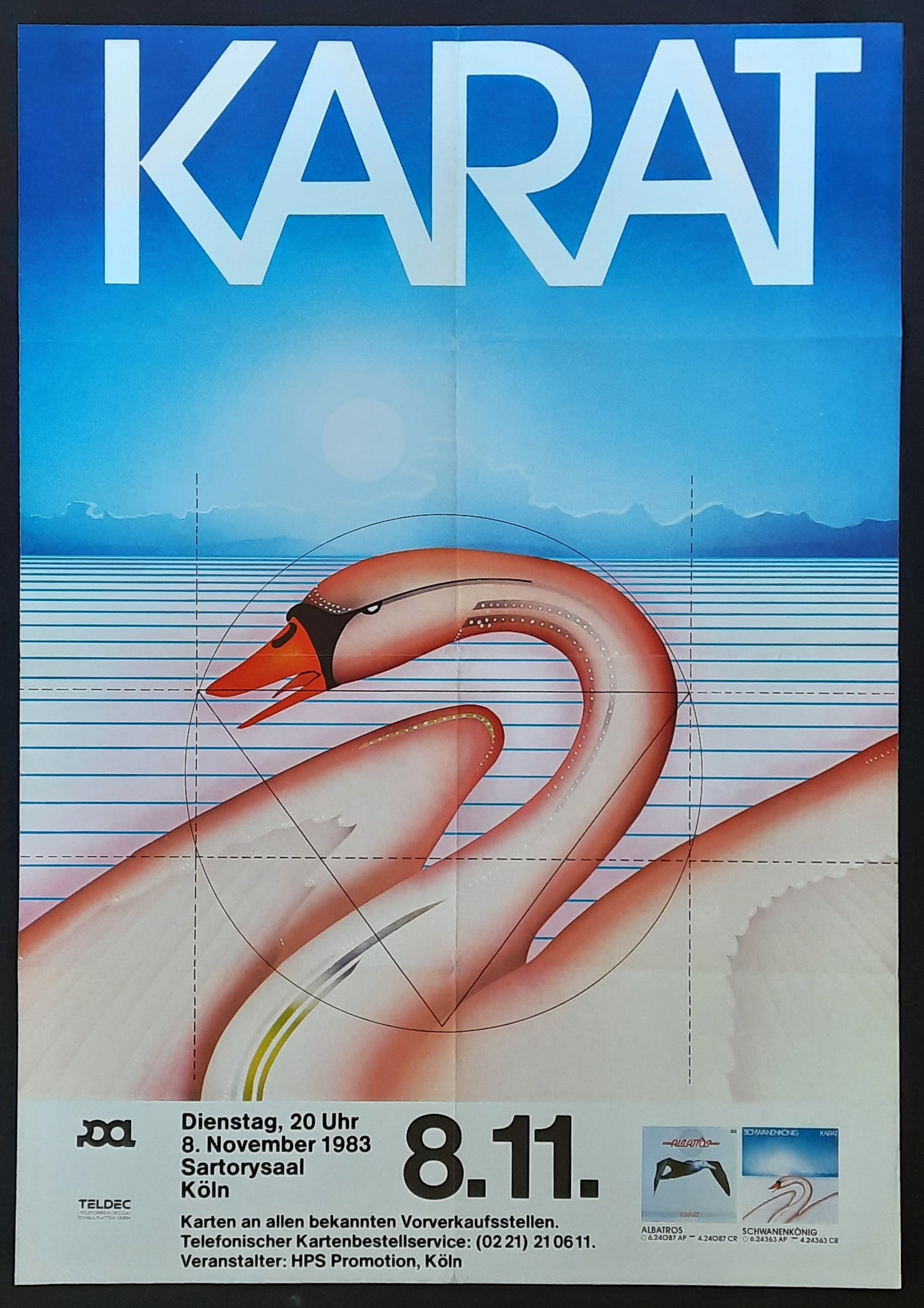 KARAT Original Konzert Poster November 8, 1983 Cologne Germany