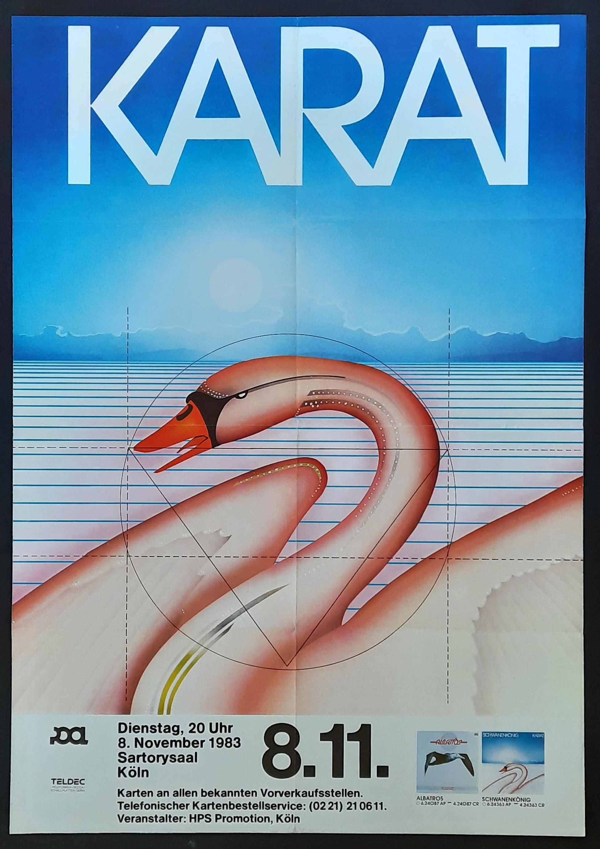 KARAT Original Konzert Poster November 8, 1983 Cologne Germany