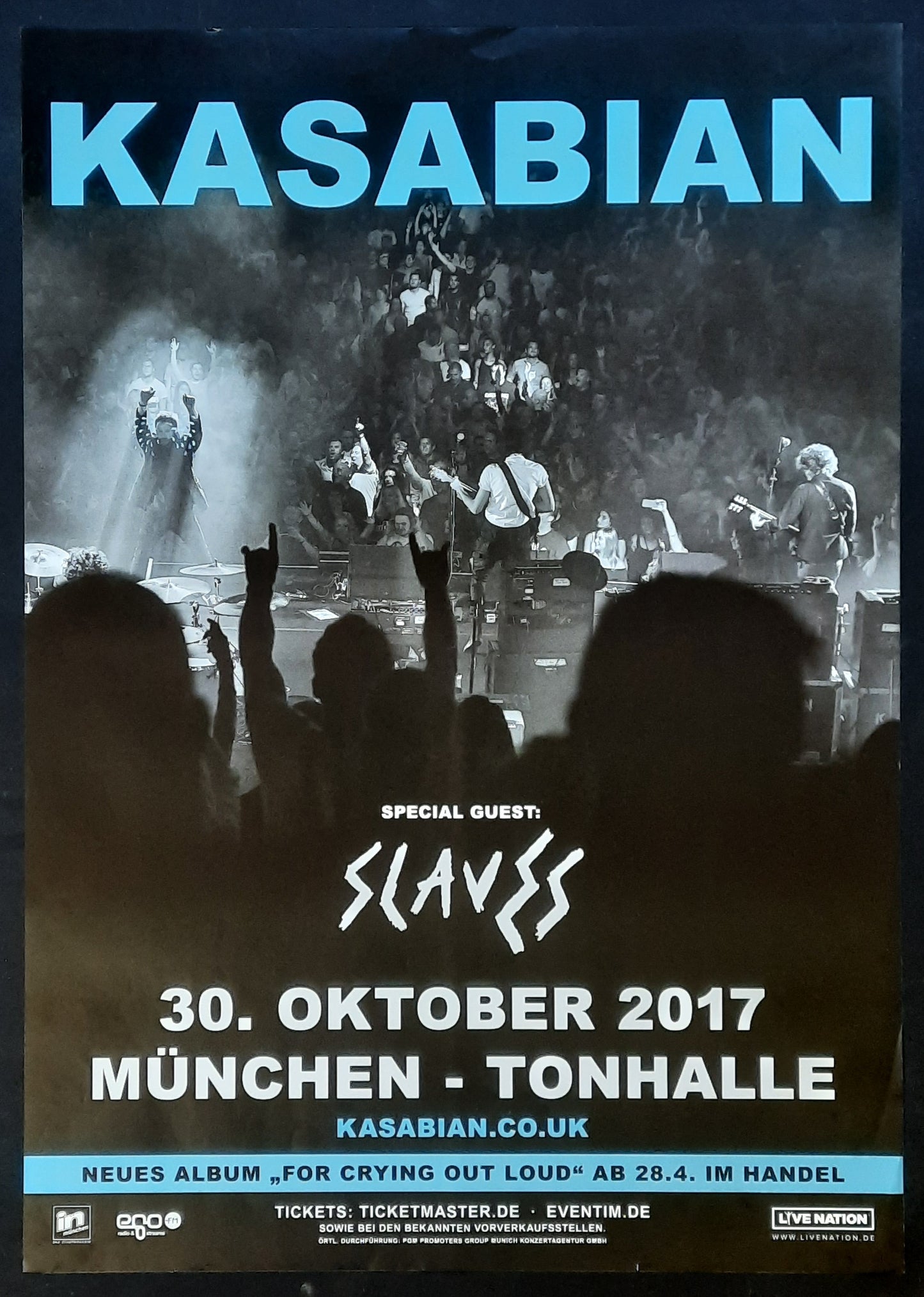 KASABIAN Original Concert Poster October 30, 2017 Munich Germany