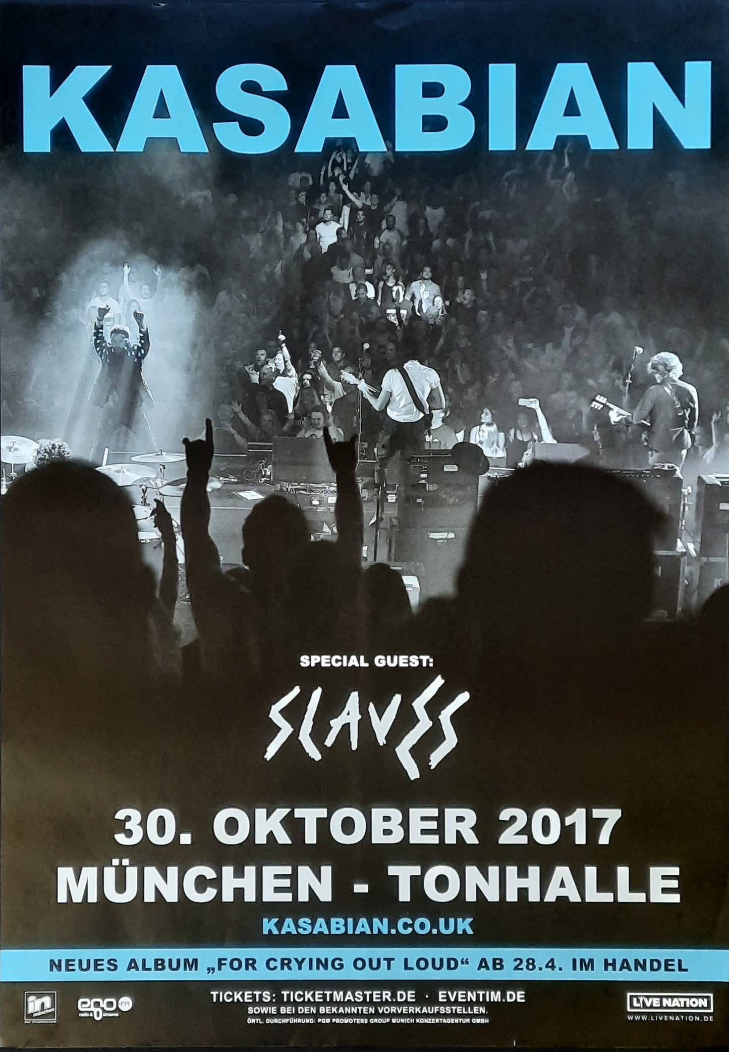 KASABIAN Original Concert Poster October 30, 2017 Munich Germany