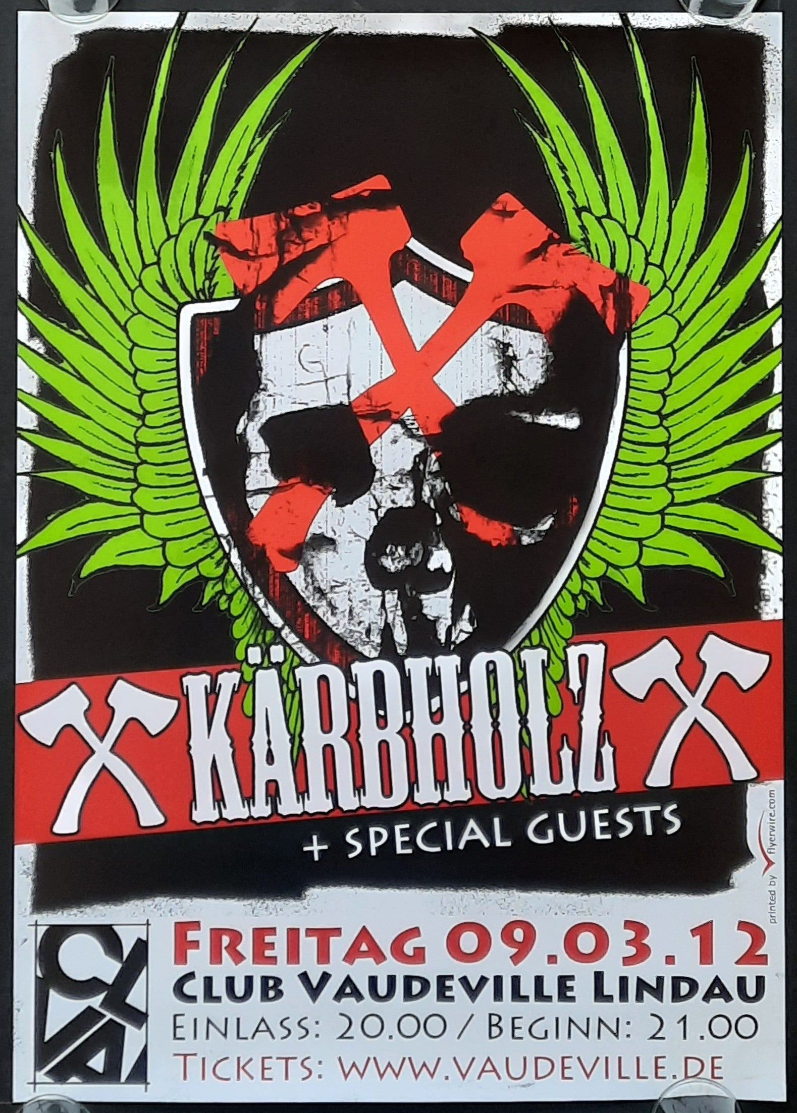 KÄRBHOLZ Original Concert Poster March 9, 2012 Lindau Germany A2 1